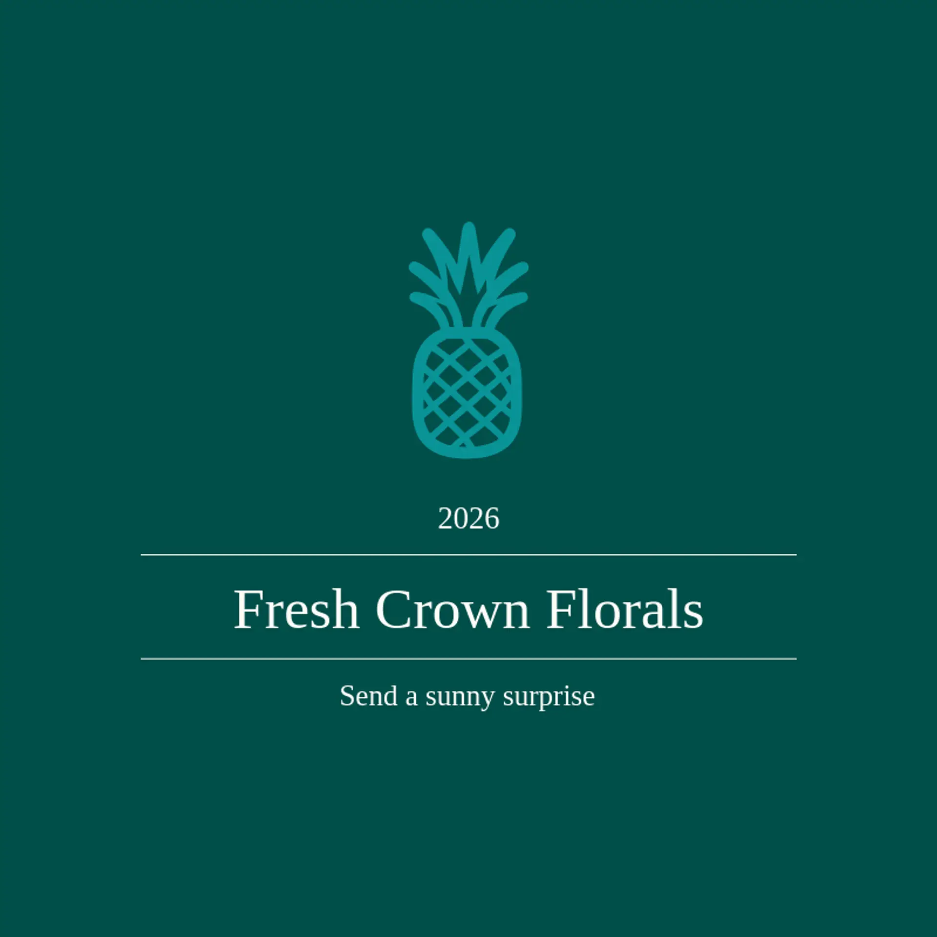 Fresh Crown Florals logo for pineapple