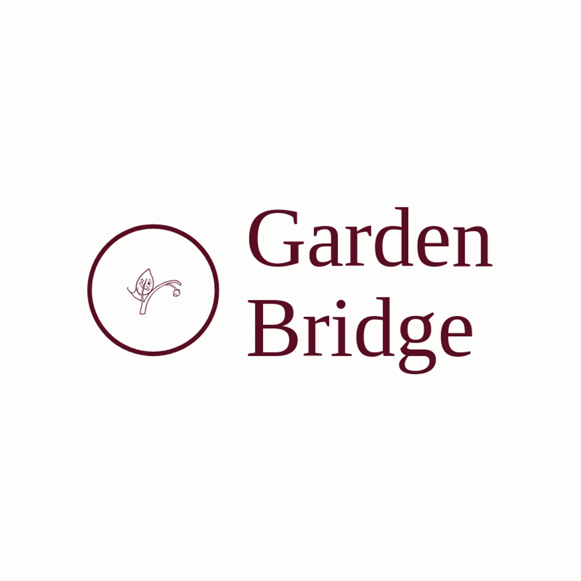 Garden Bridge logo for gardening