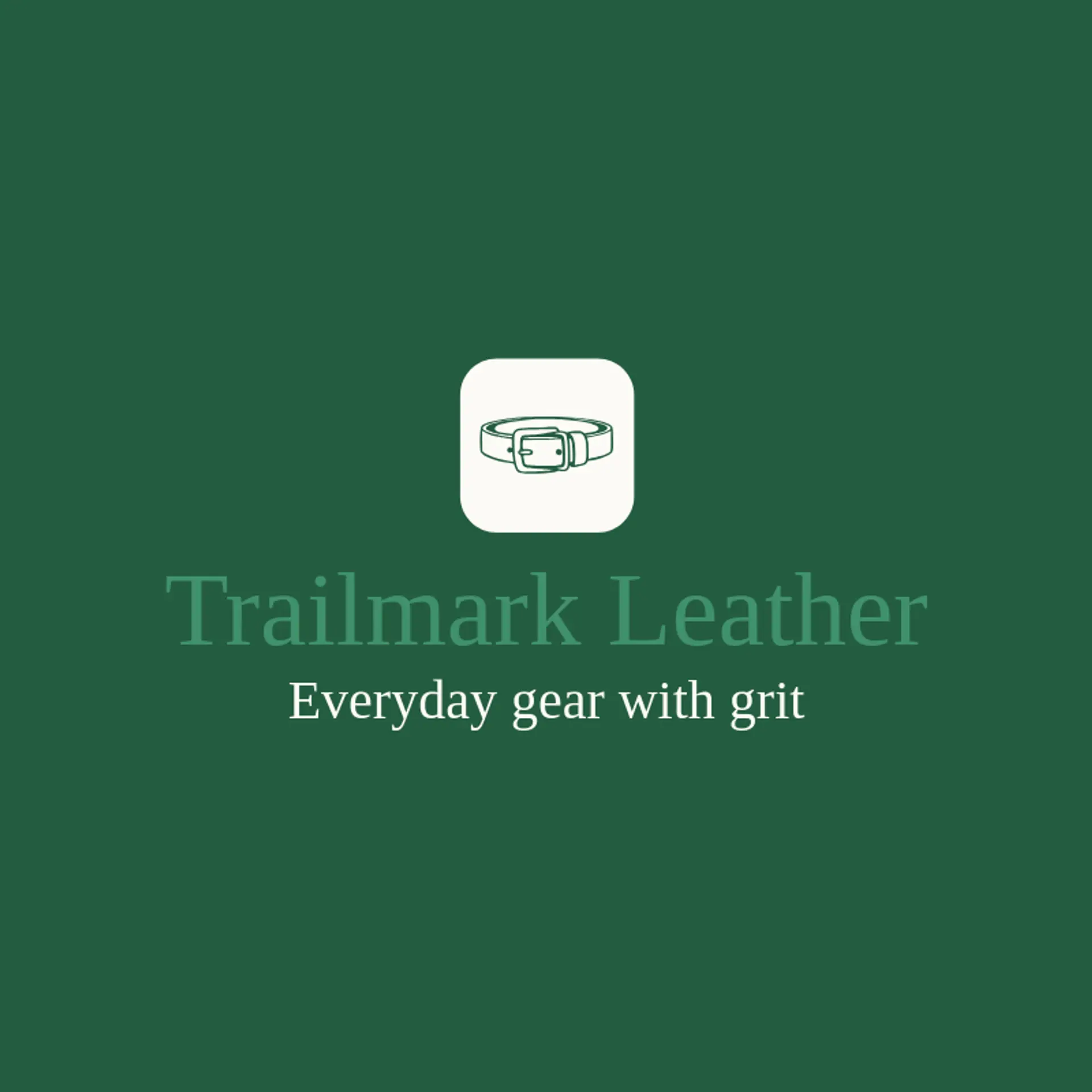 Trailmark Leather logo for Buckle