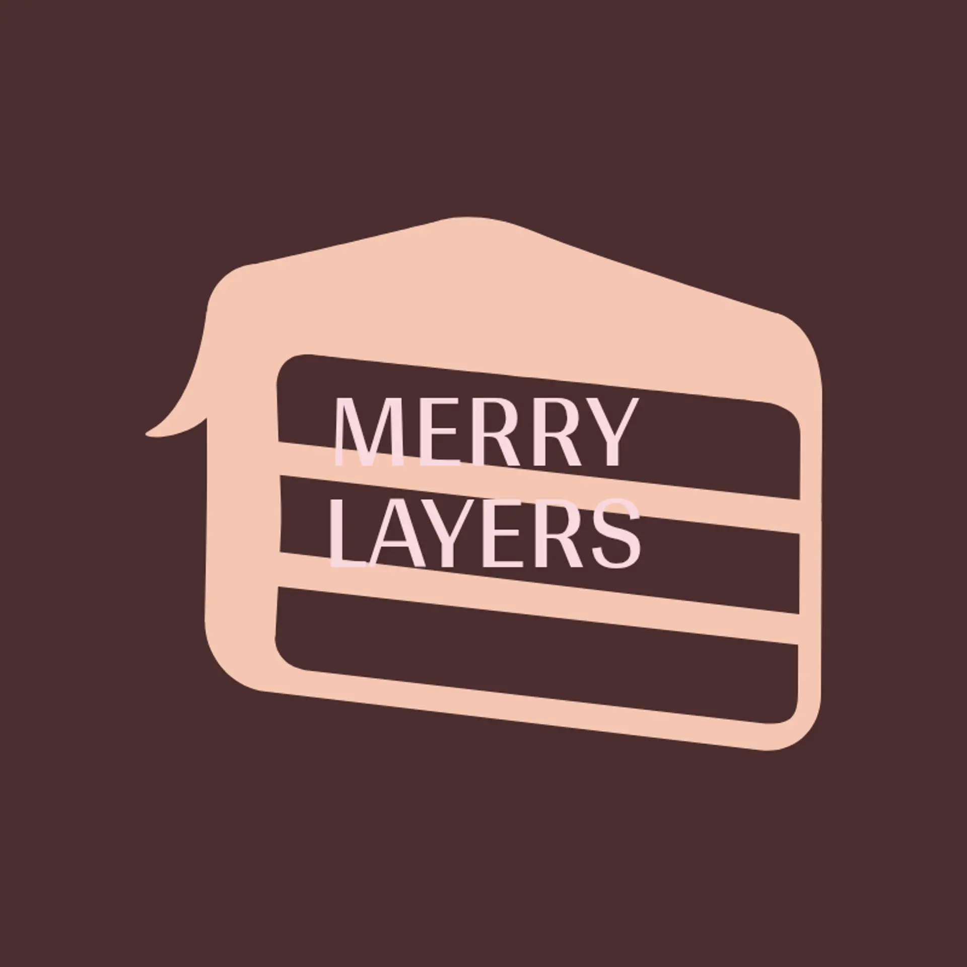 Merry Layers logo for cake