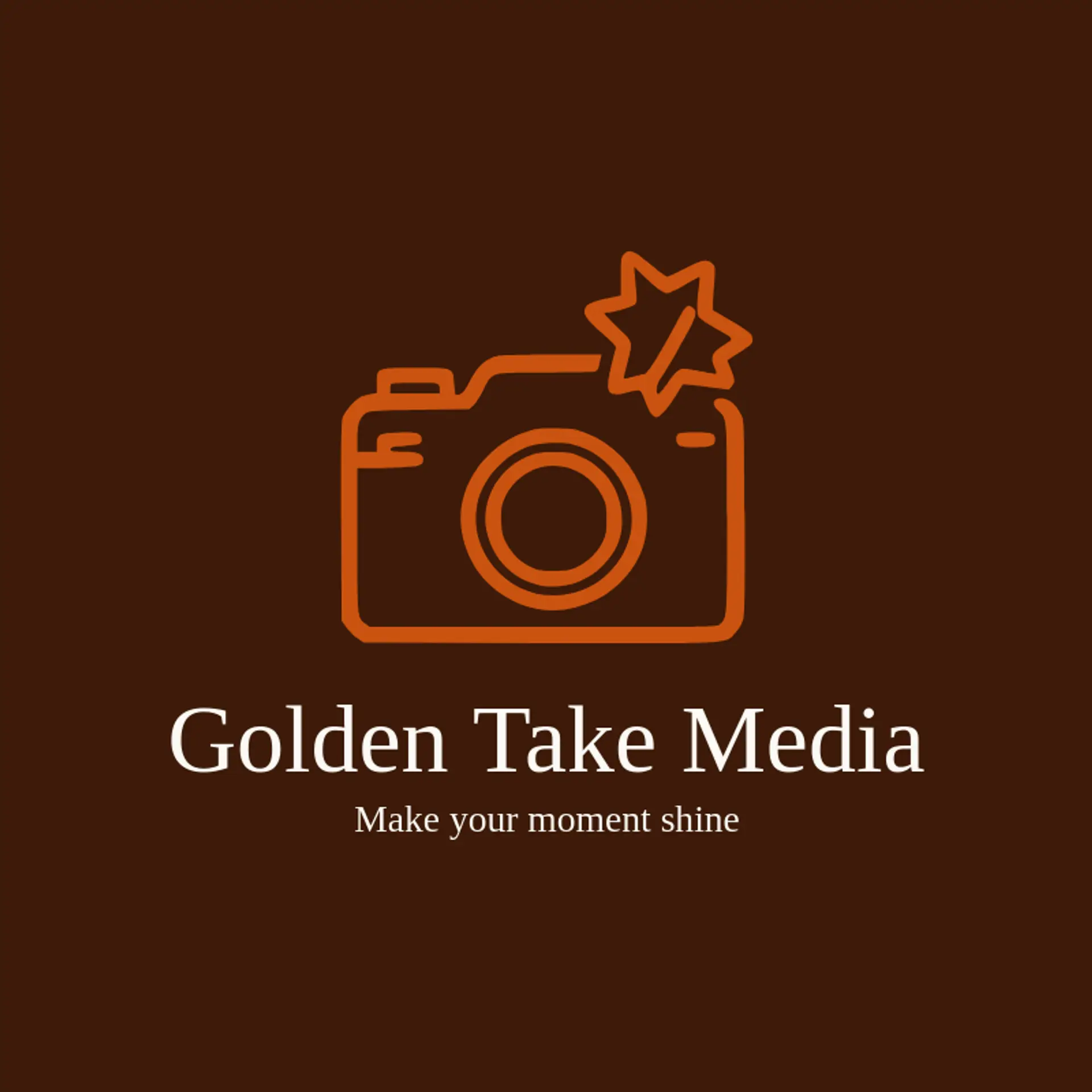 Golden Take Media logo for video camera