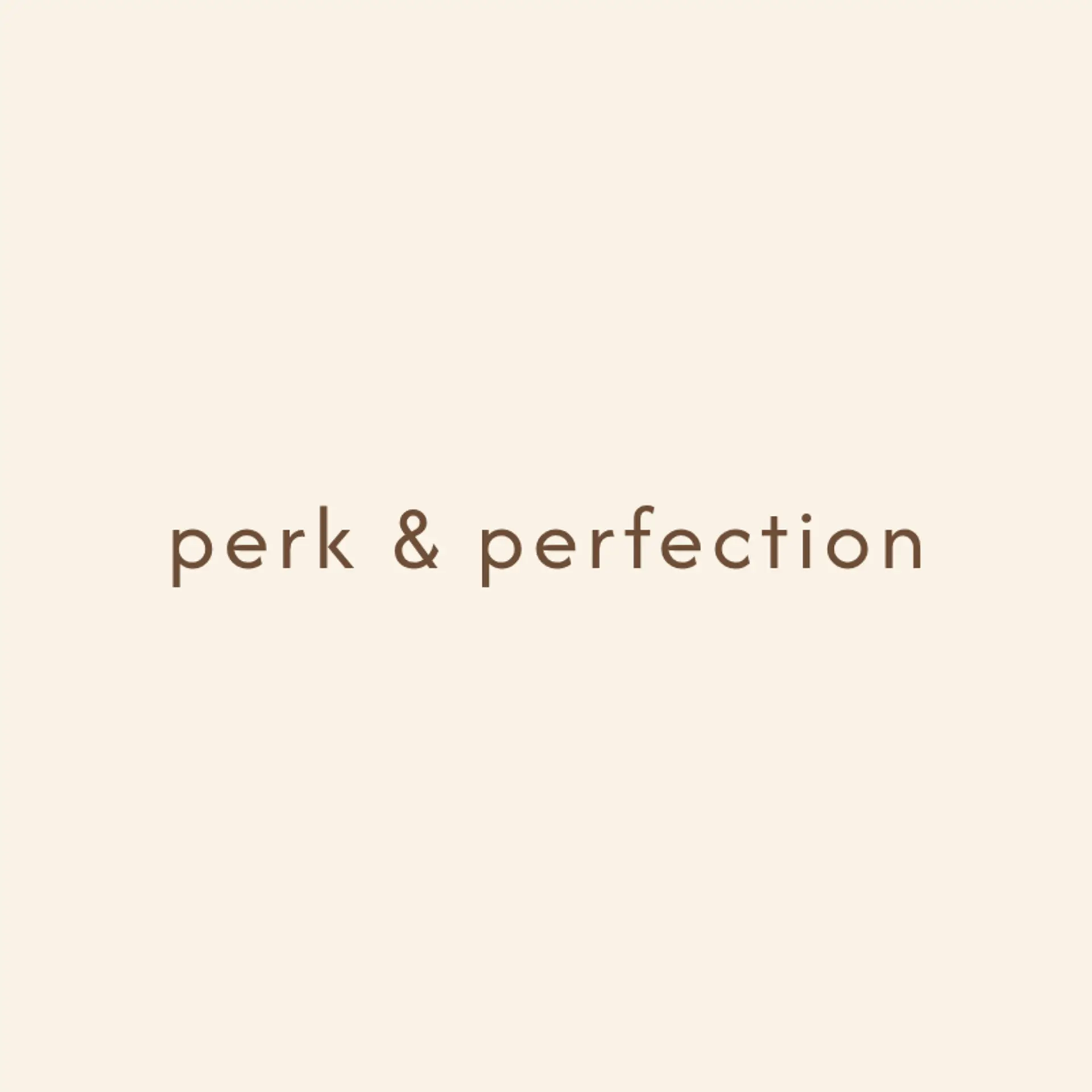 Perk & Perfection logo for cafe