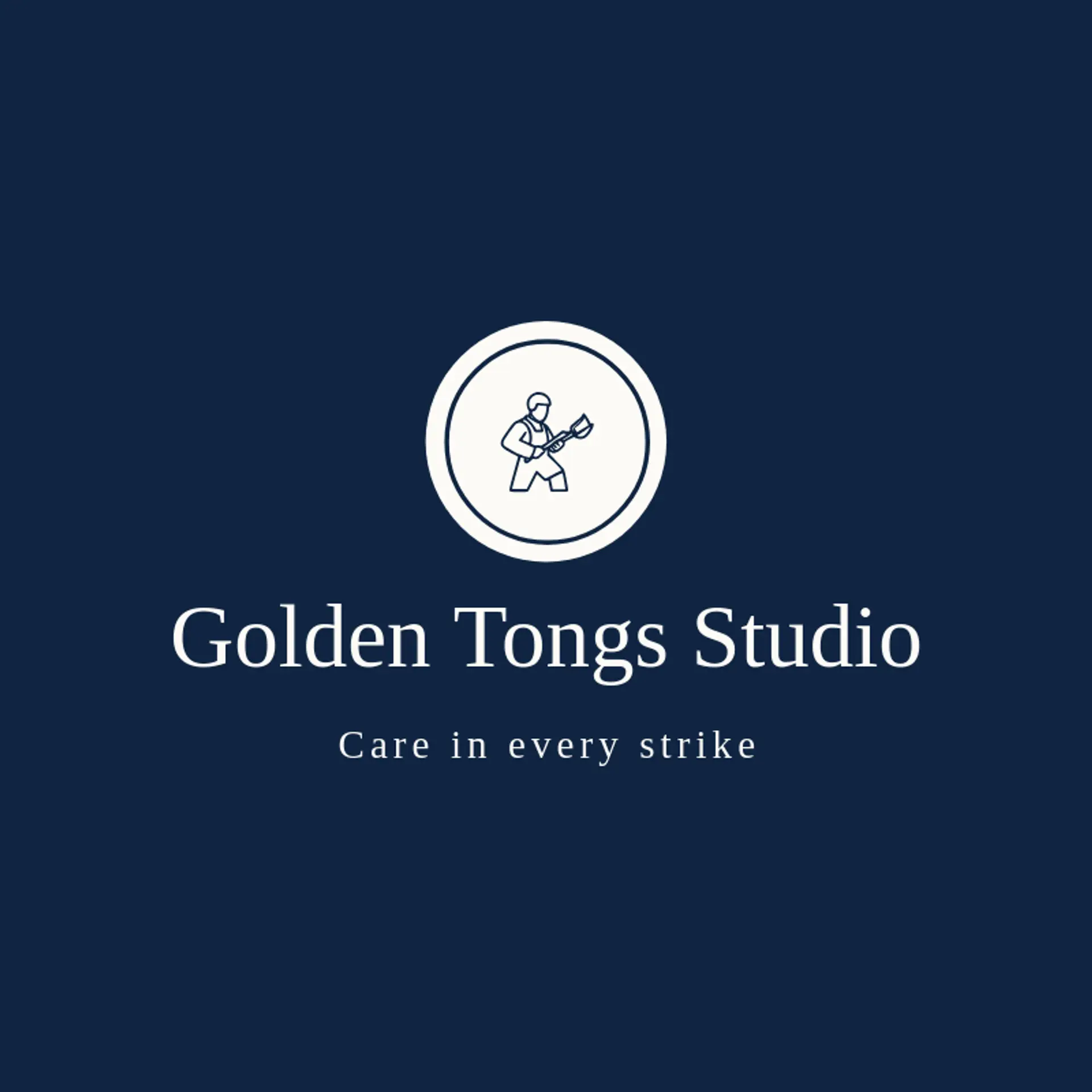 Golden Tongs Studio logo for blacksmith