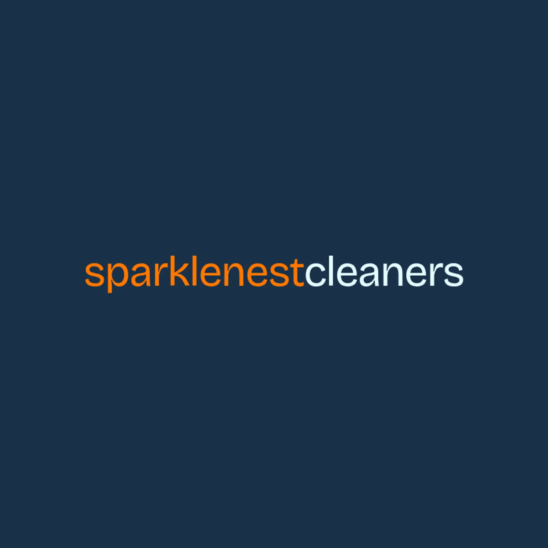 SparkleNest Cleaners logo for house cleaning