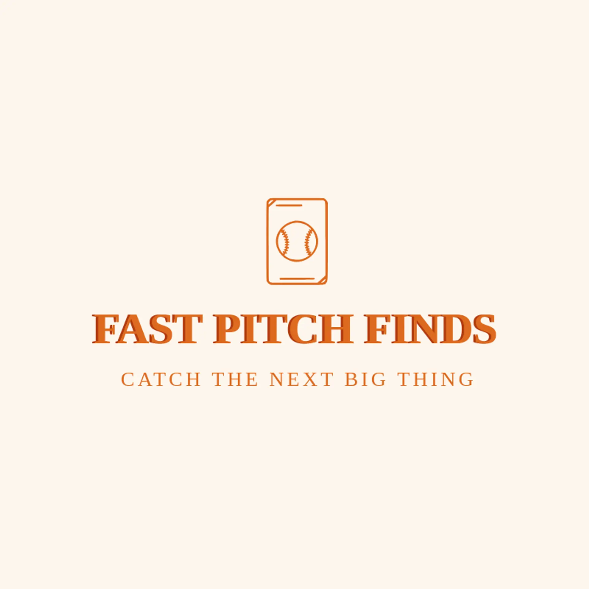 Fast Pitch Finds logo for sports card