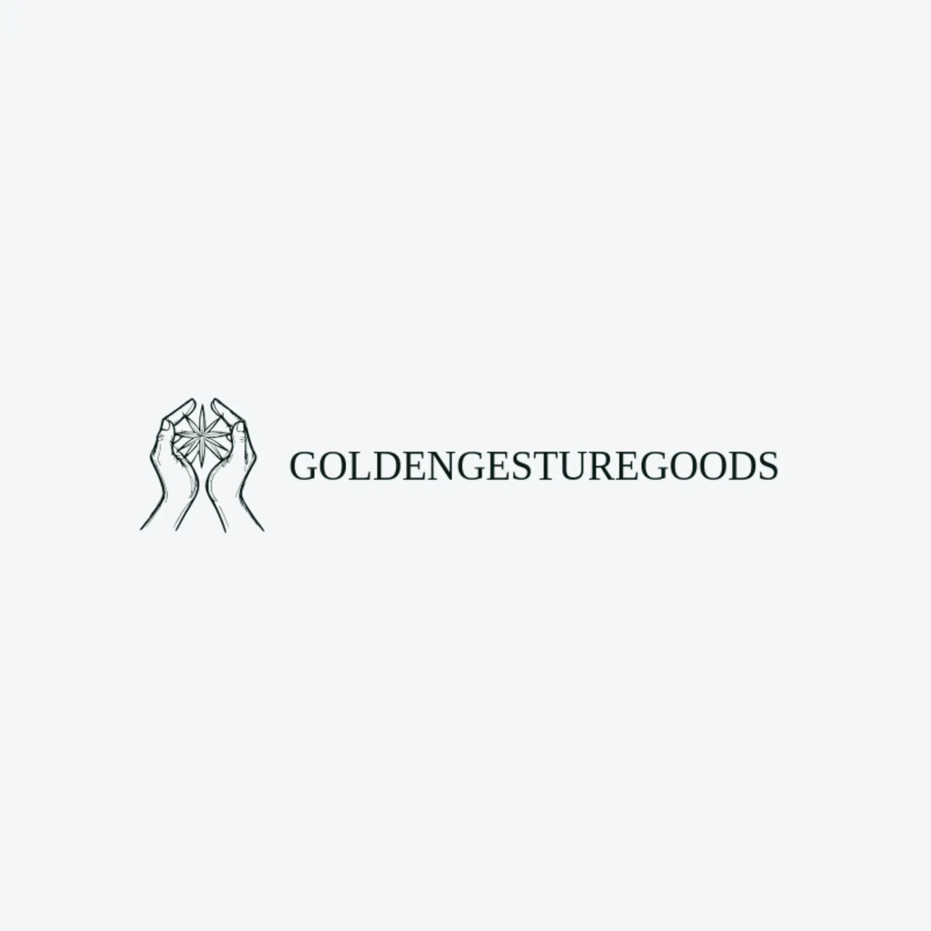Golden Gesture Goods logo for hands