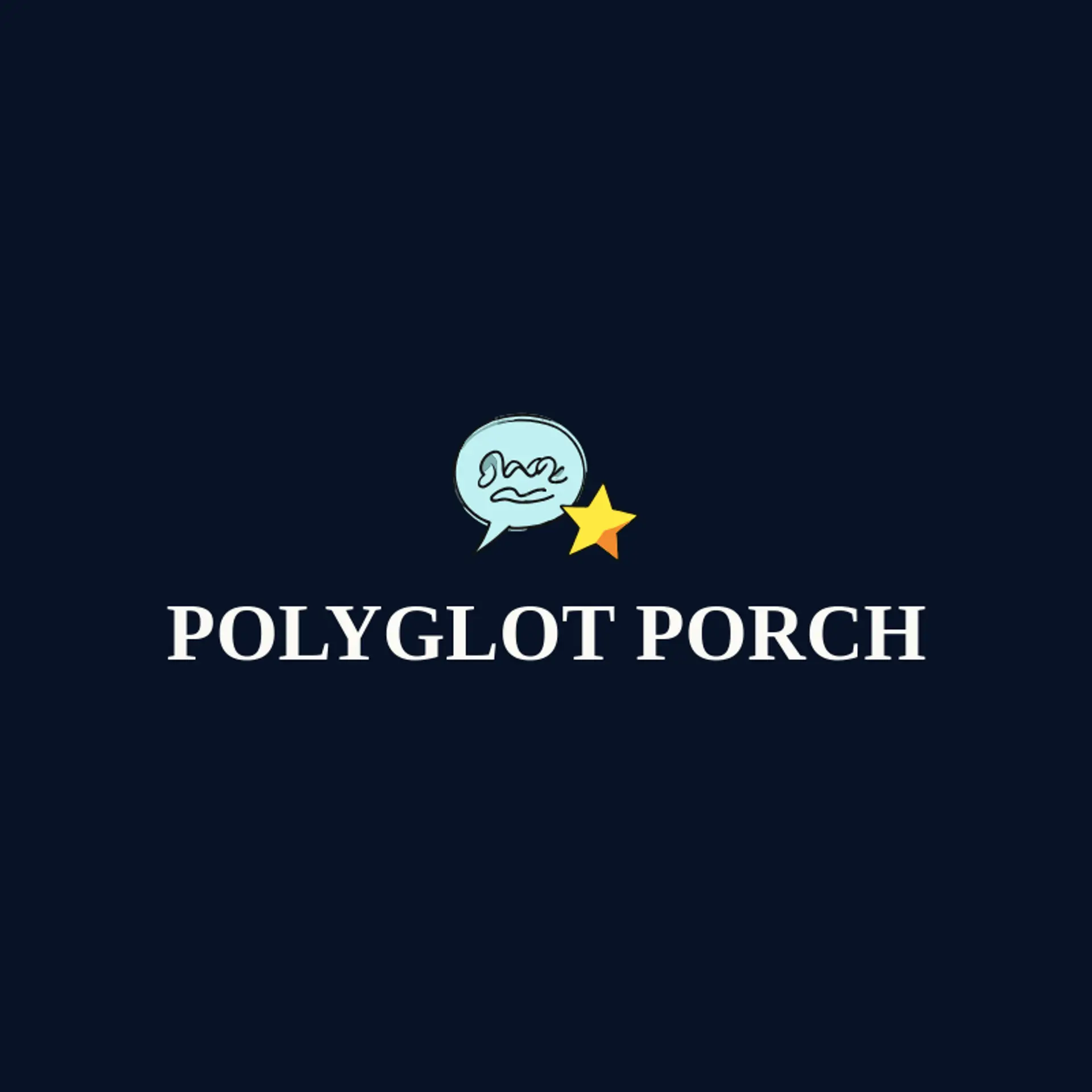Polyglot Porch logo for language
