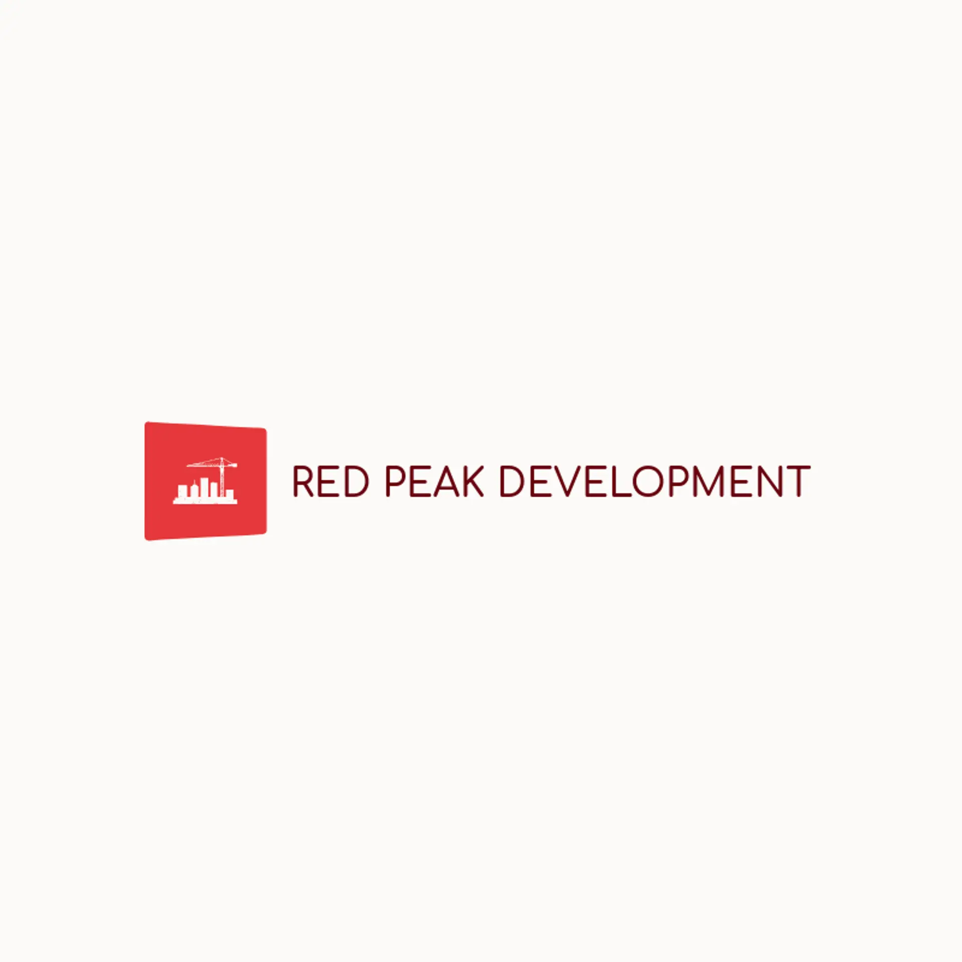 Red Peak Development logo for construction company