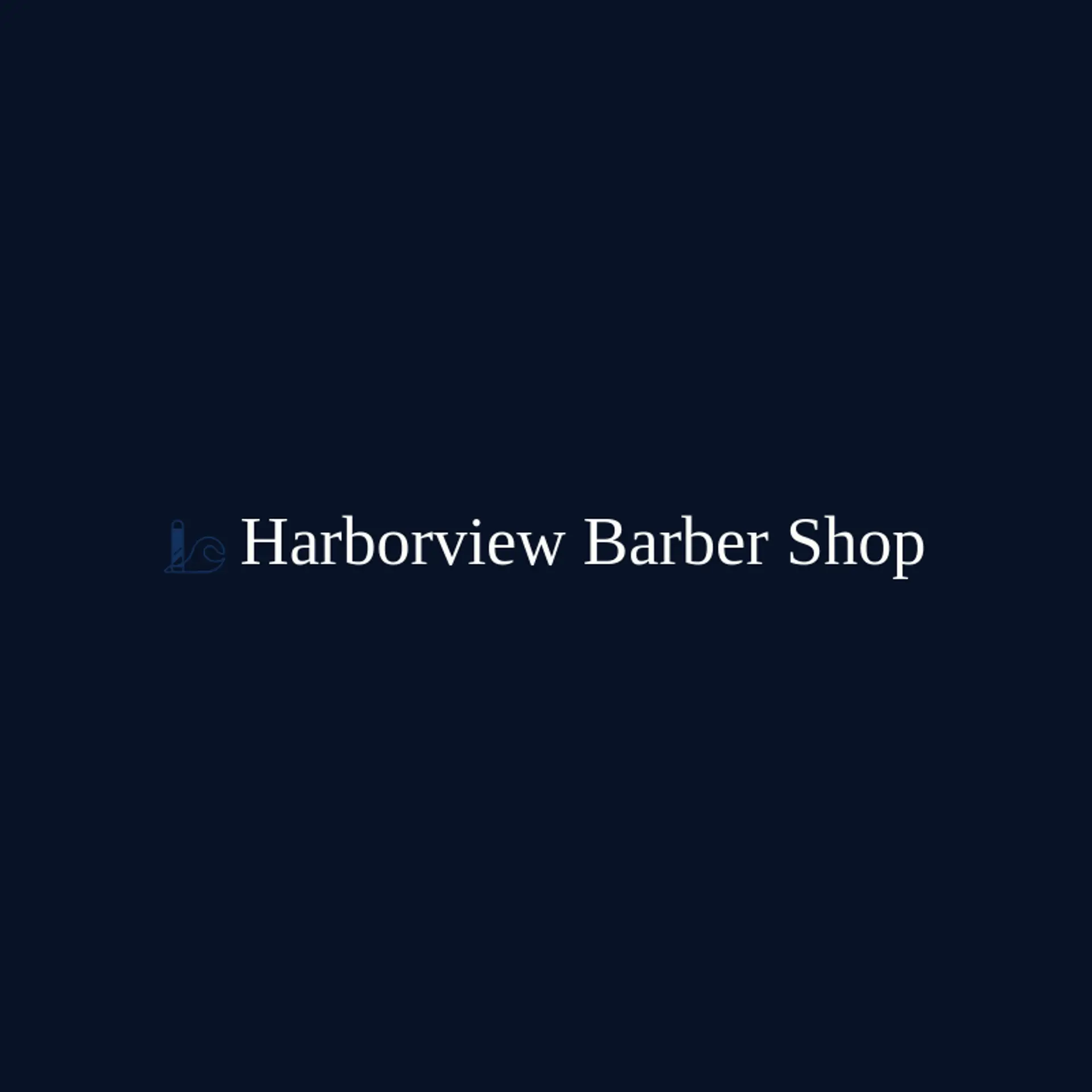 Harborview Barber Shop logo for barber pole