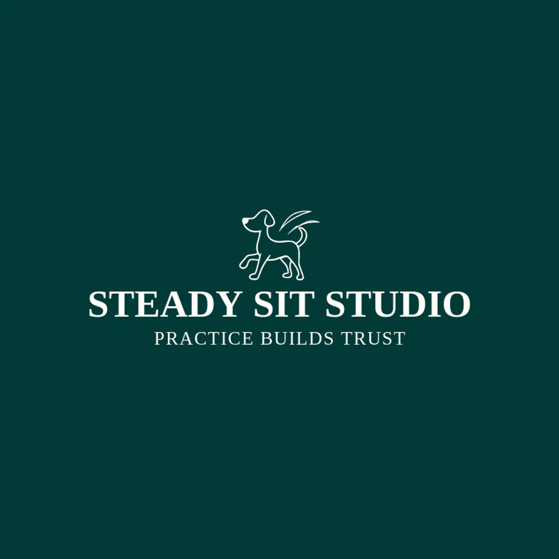 Steady Sit Studio logo for dog training