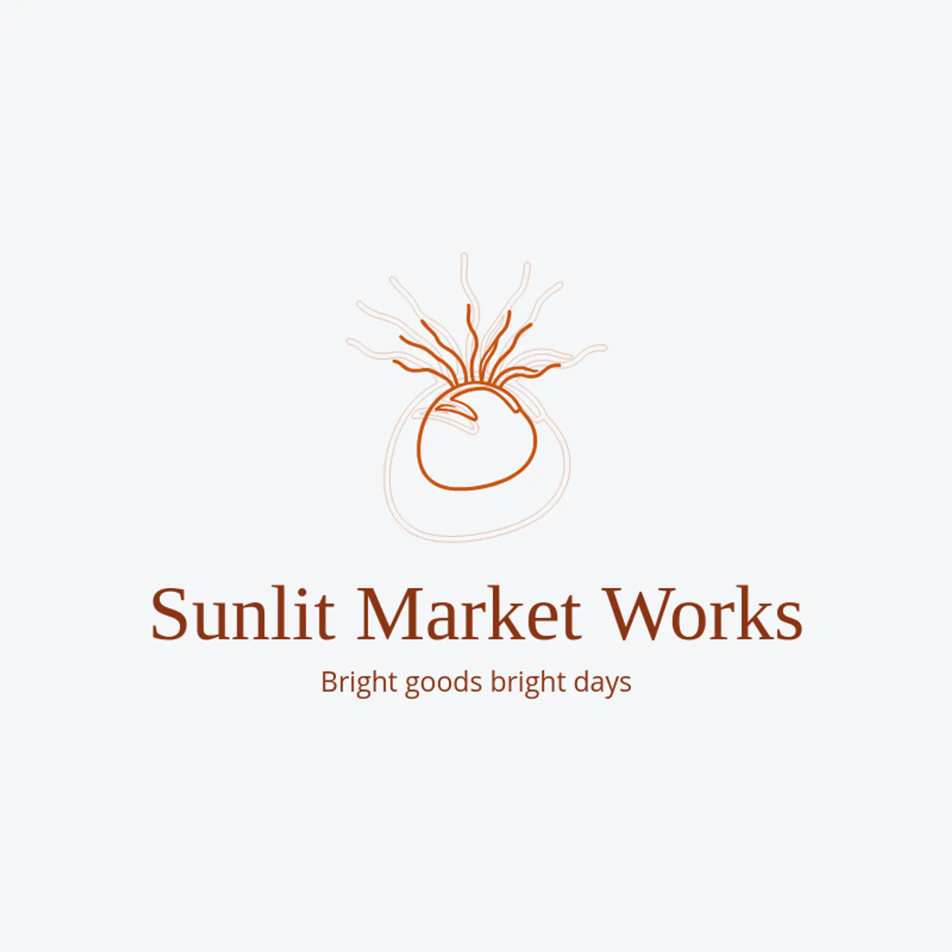 Sunlit Market Works logo for market