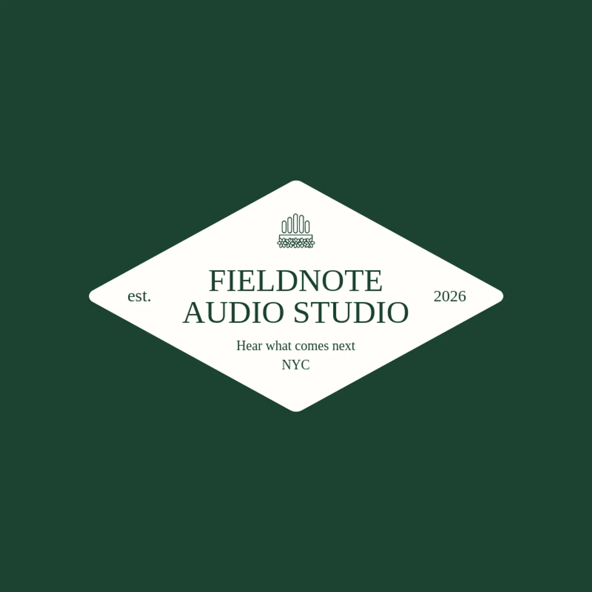Fieldnote Audio Studio logo for recording