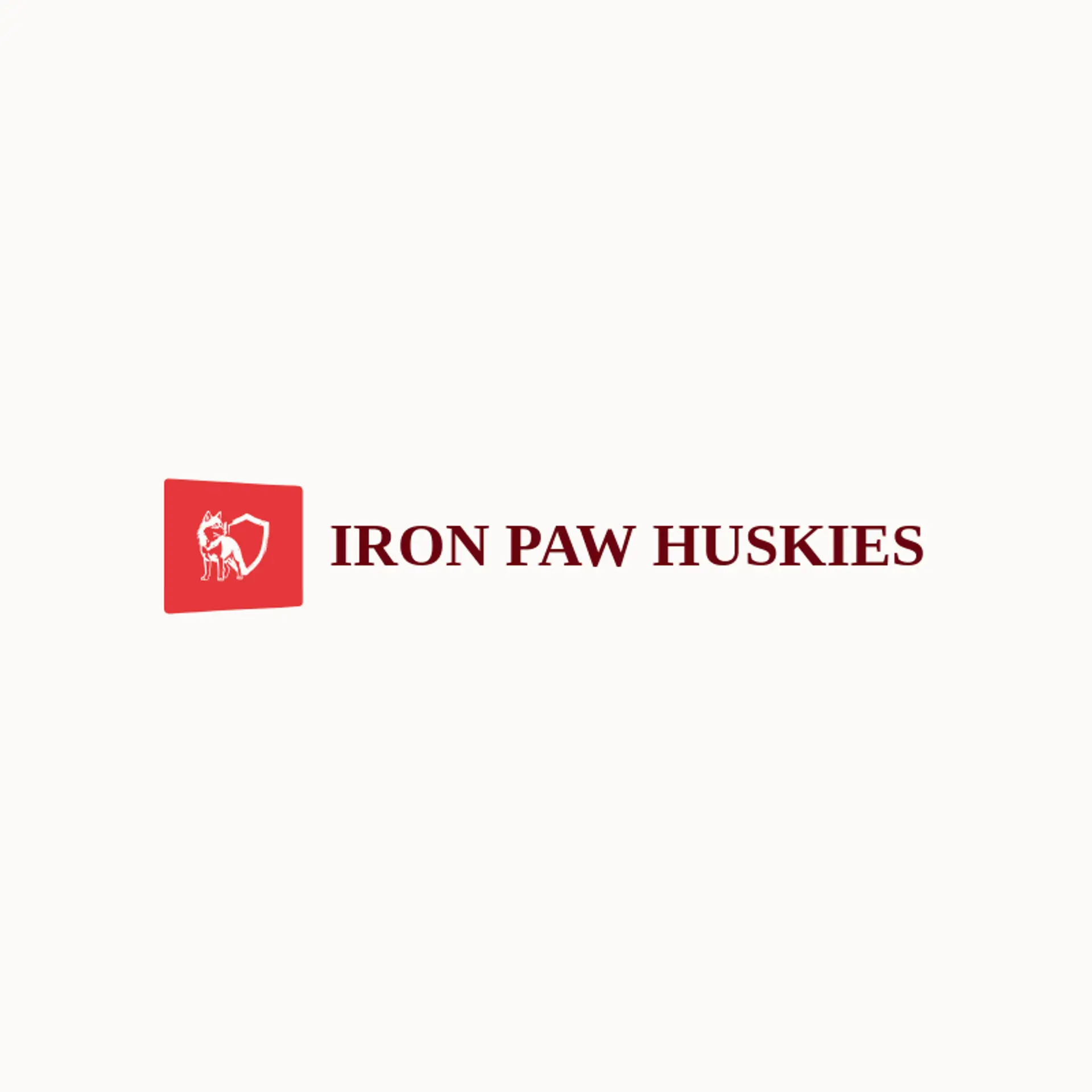 Iron Paw Huskies logo for husky