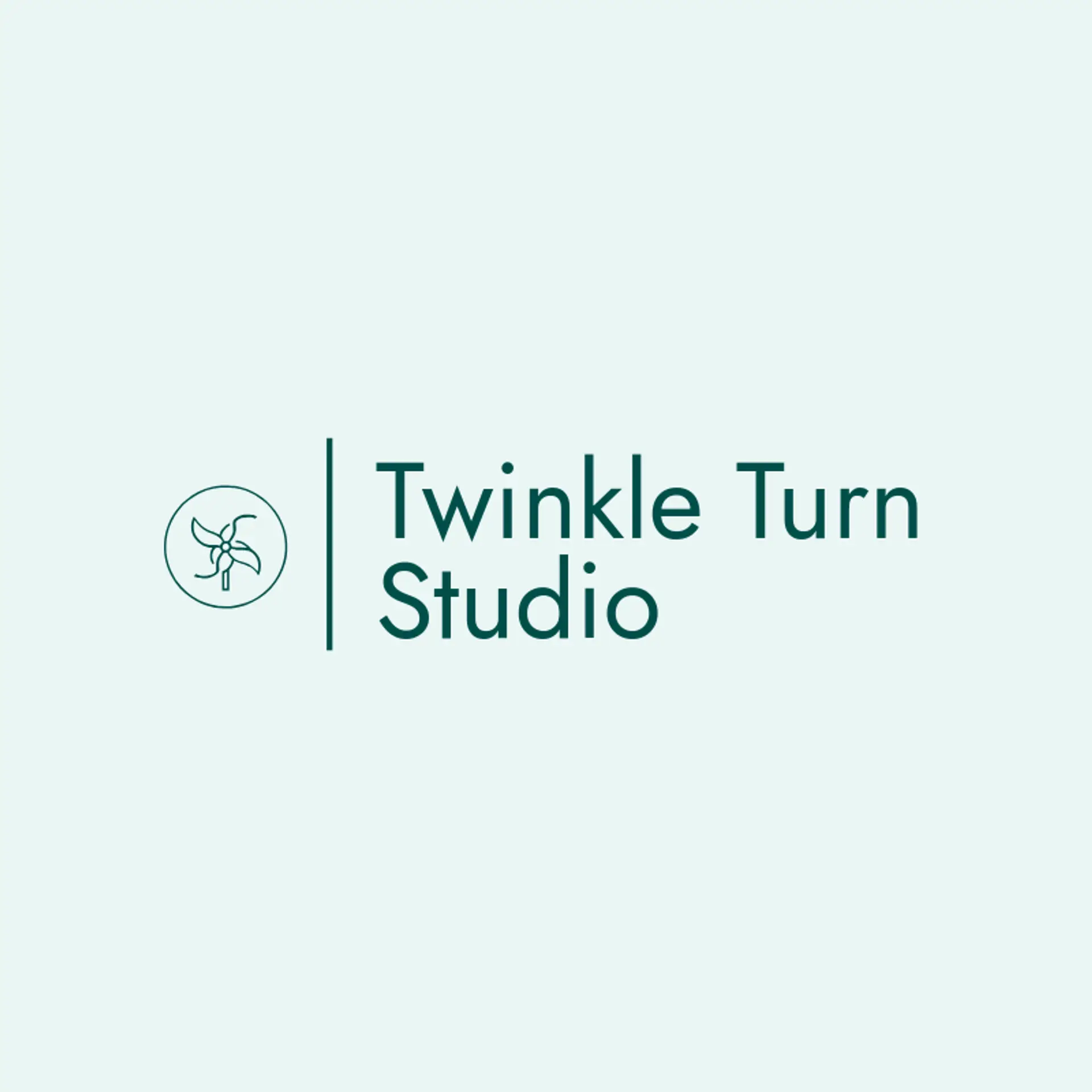 Twinkle Turn Studio logo for pinwheel