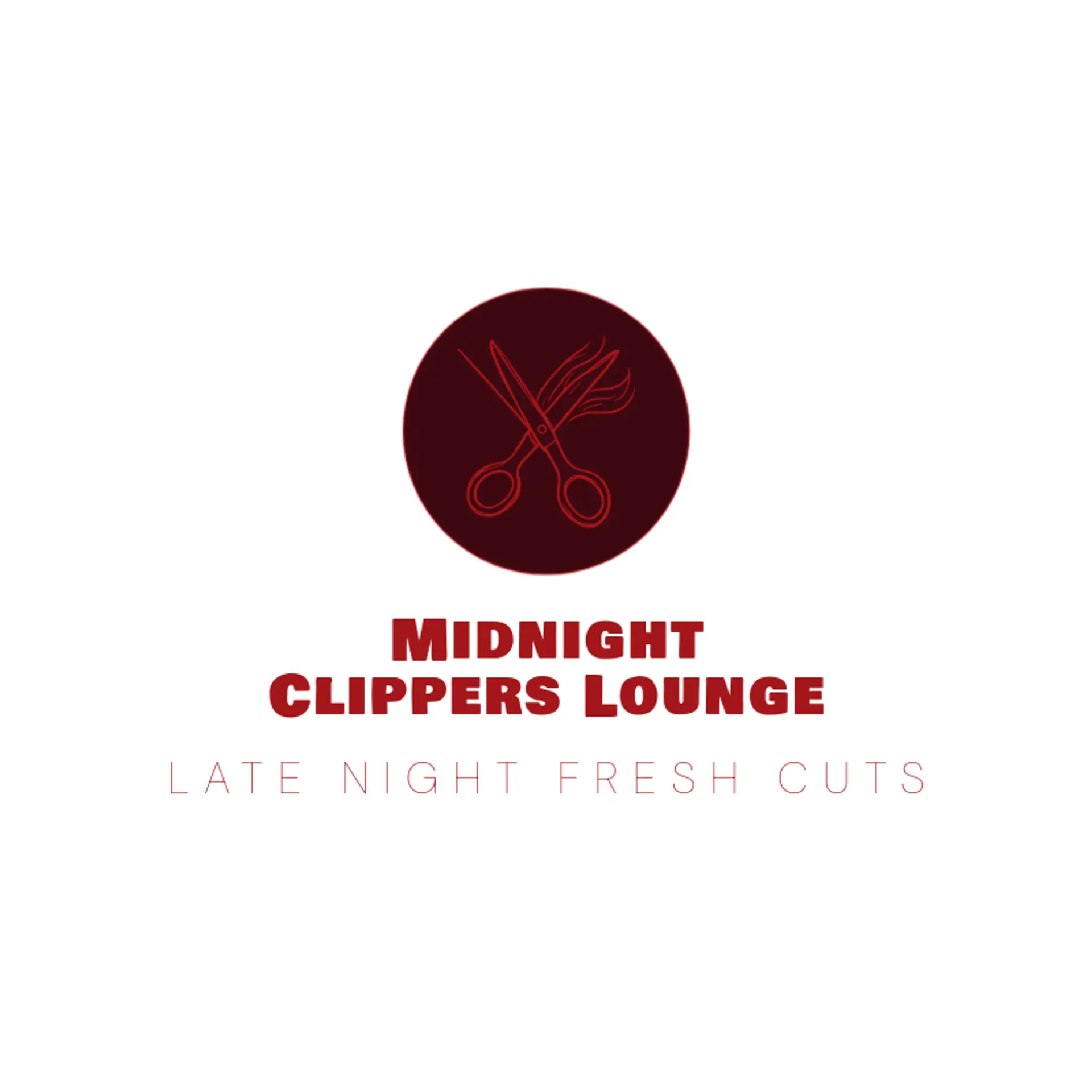 Midnight Clippers Lounge logo for men salon