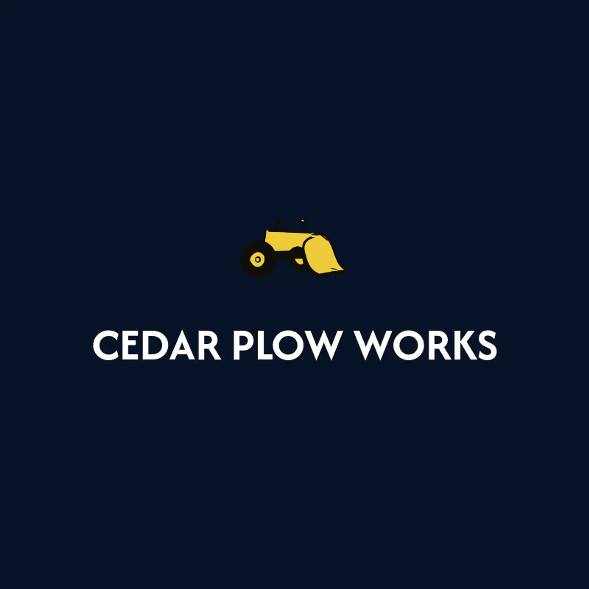 Cedar Plow Works logo for tractor