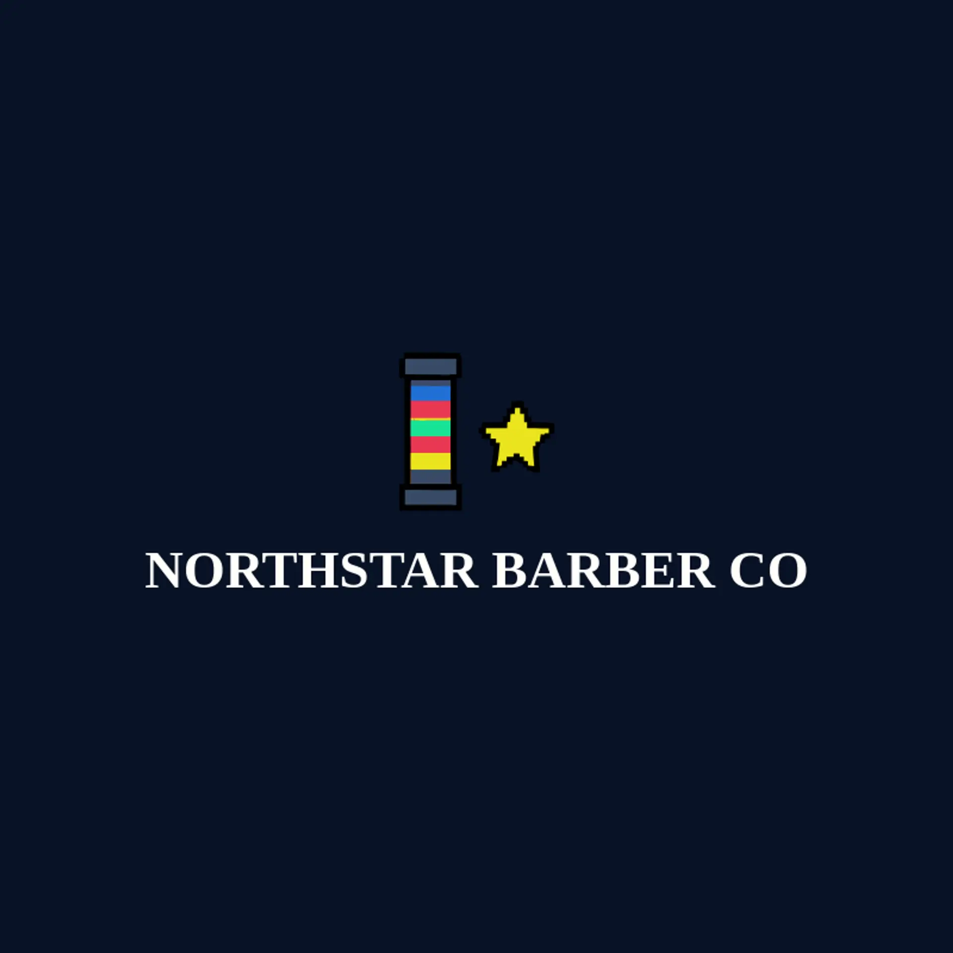 Northstar Barber Co logo for barber pole