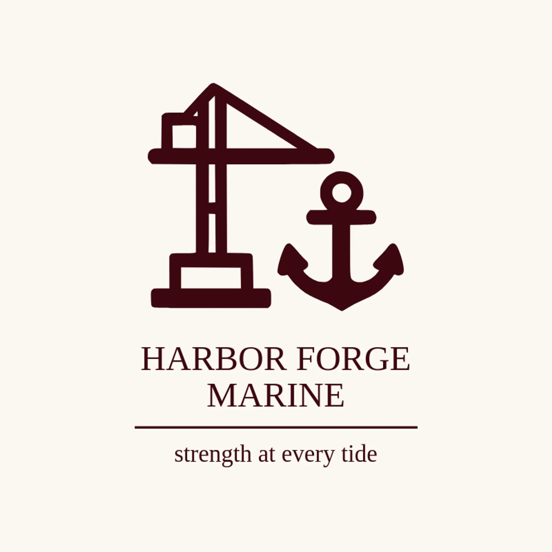 Harbor Forge Marine logo for harbor