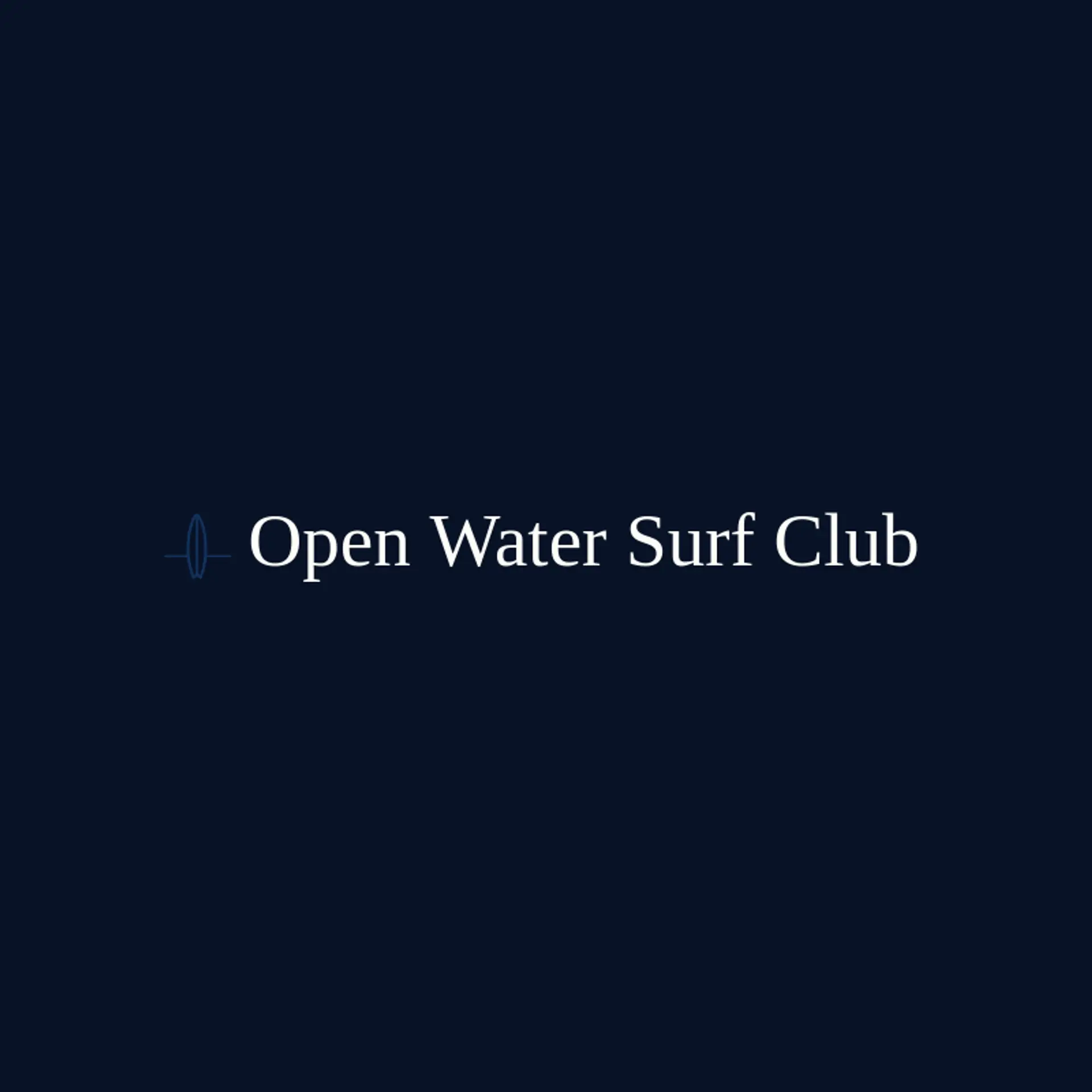 Open Water Surf Club logo for surfboard