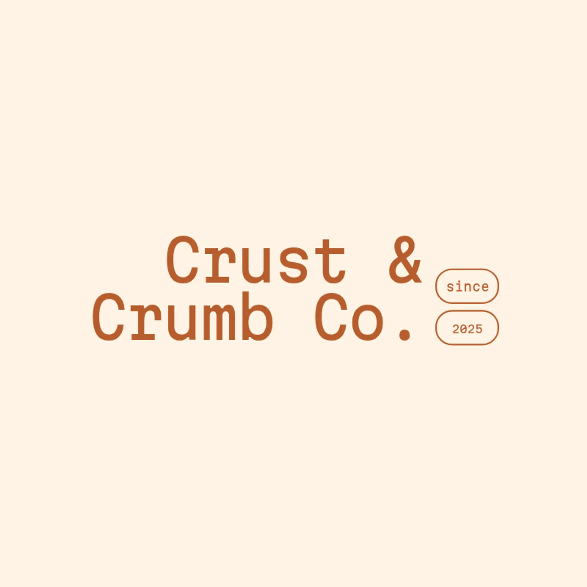 Crust & Crumb Co. logo for bakery