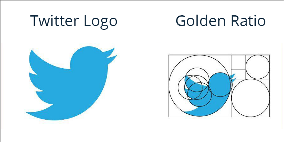 The Twitter logo utilizing the golden ratio | Source