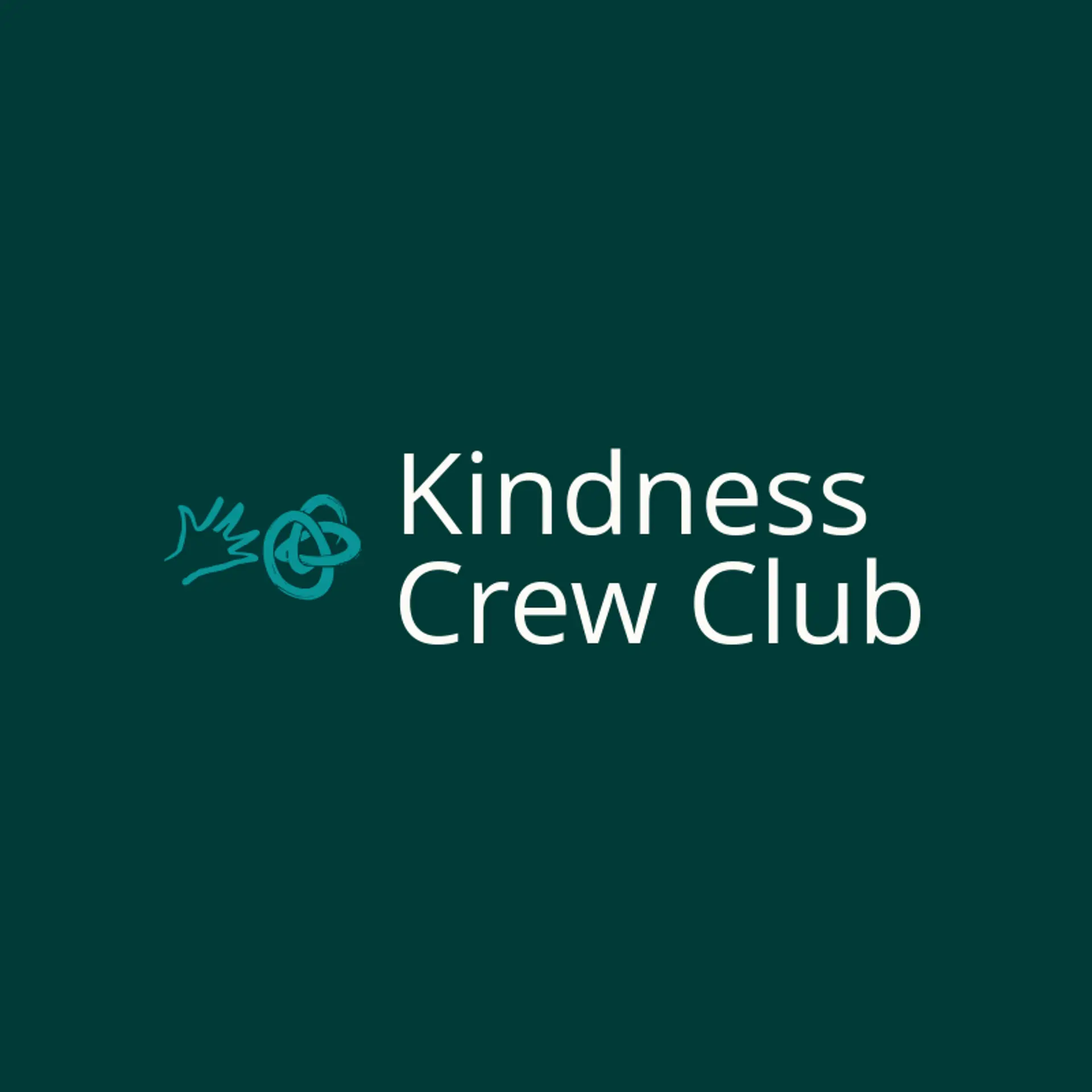 Kindness Crew Club logo for helping hand