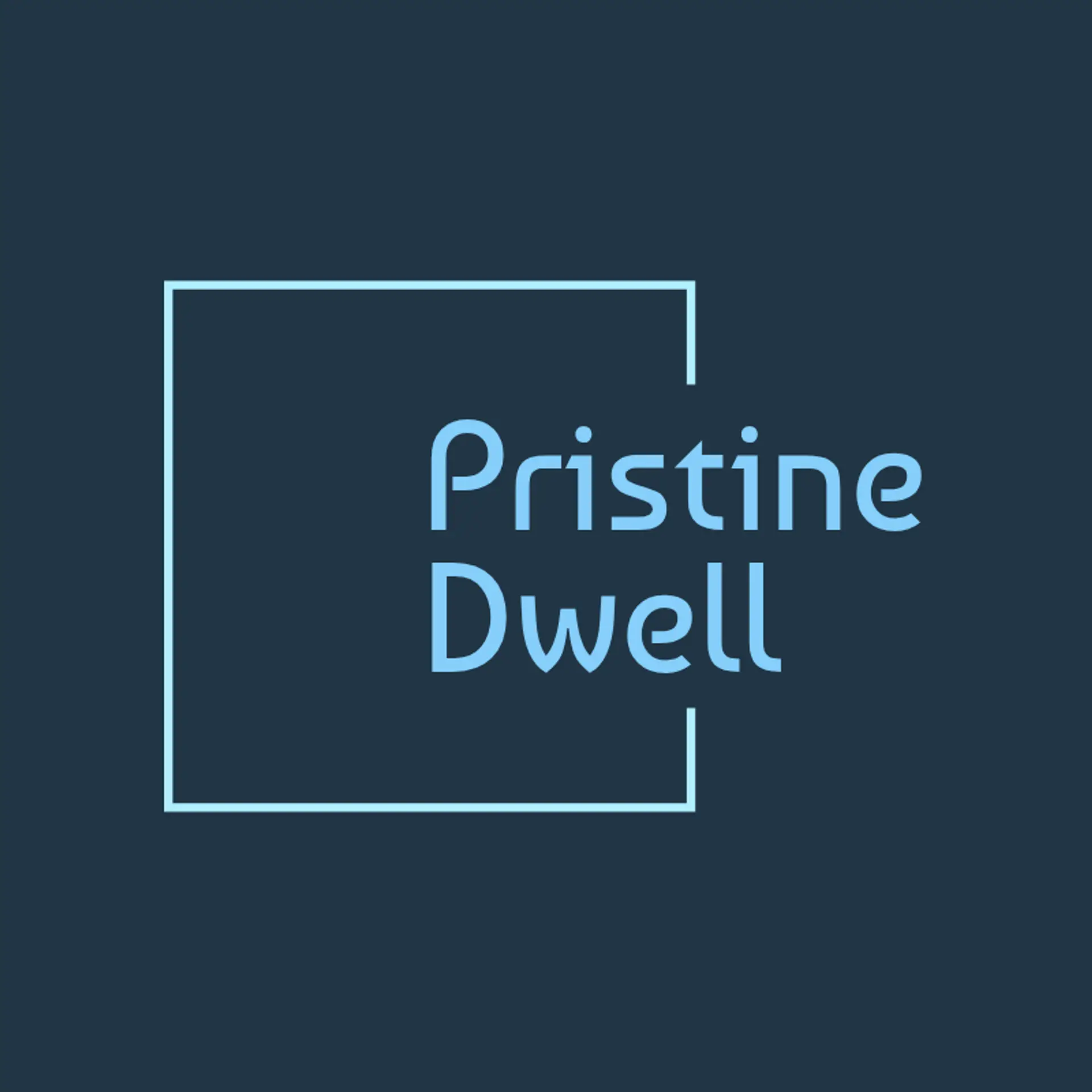 Pristine Dwell logo for house cleaning