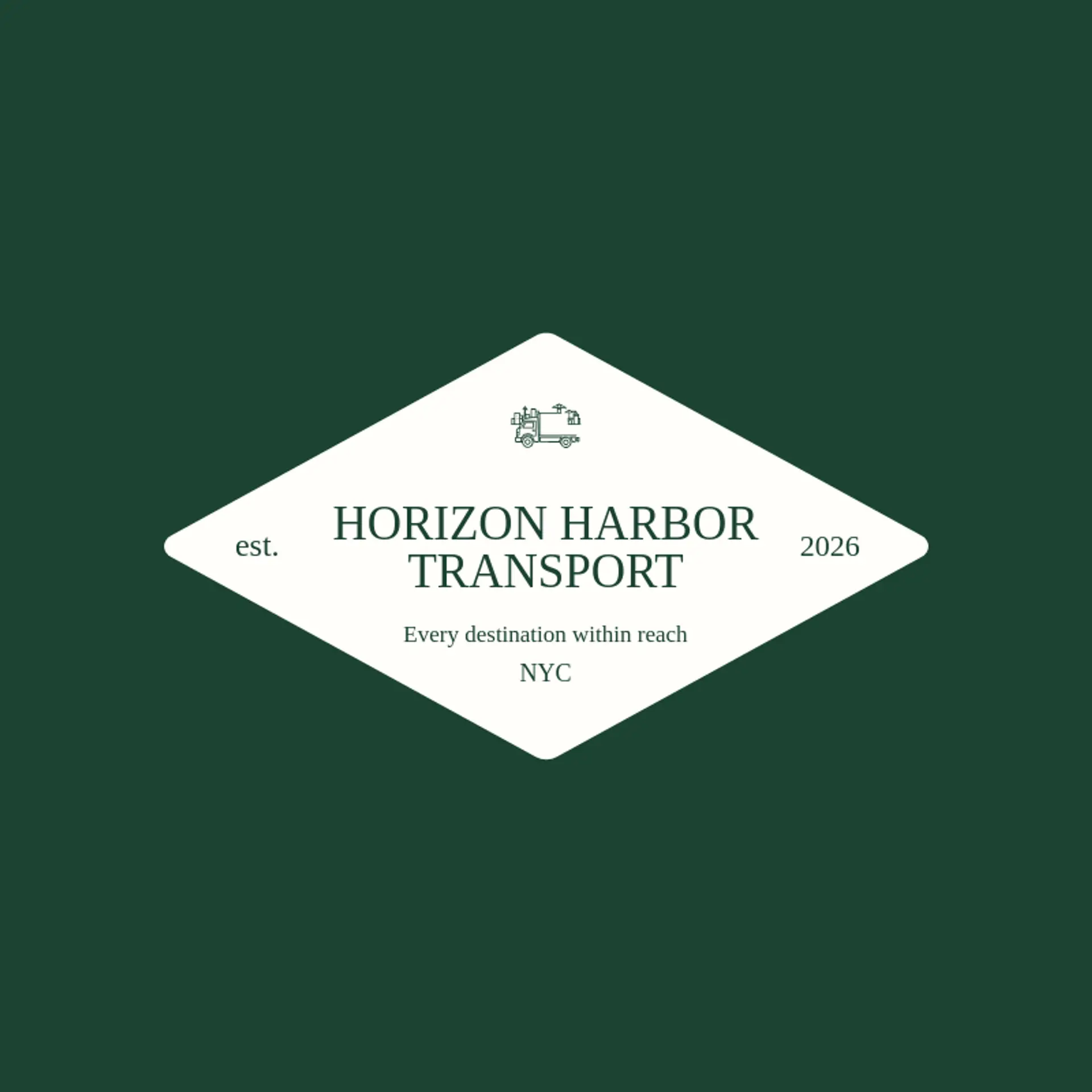 Horizon Harbor Transport logo for trucking company