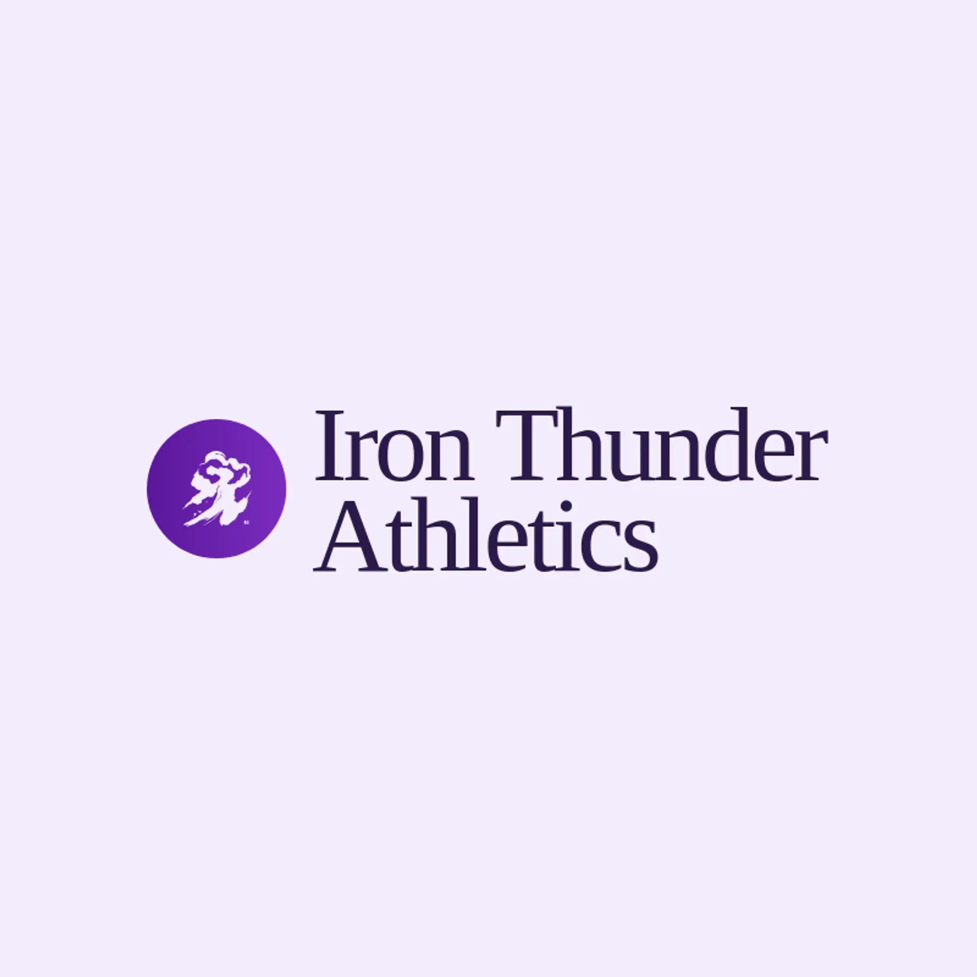 Iron Thunder Athletics logo for thunder