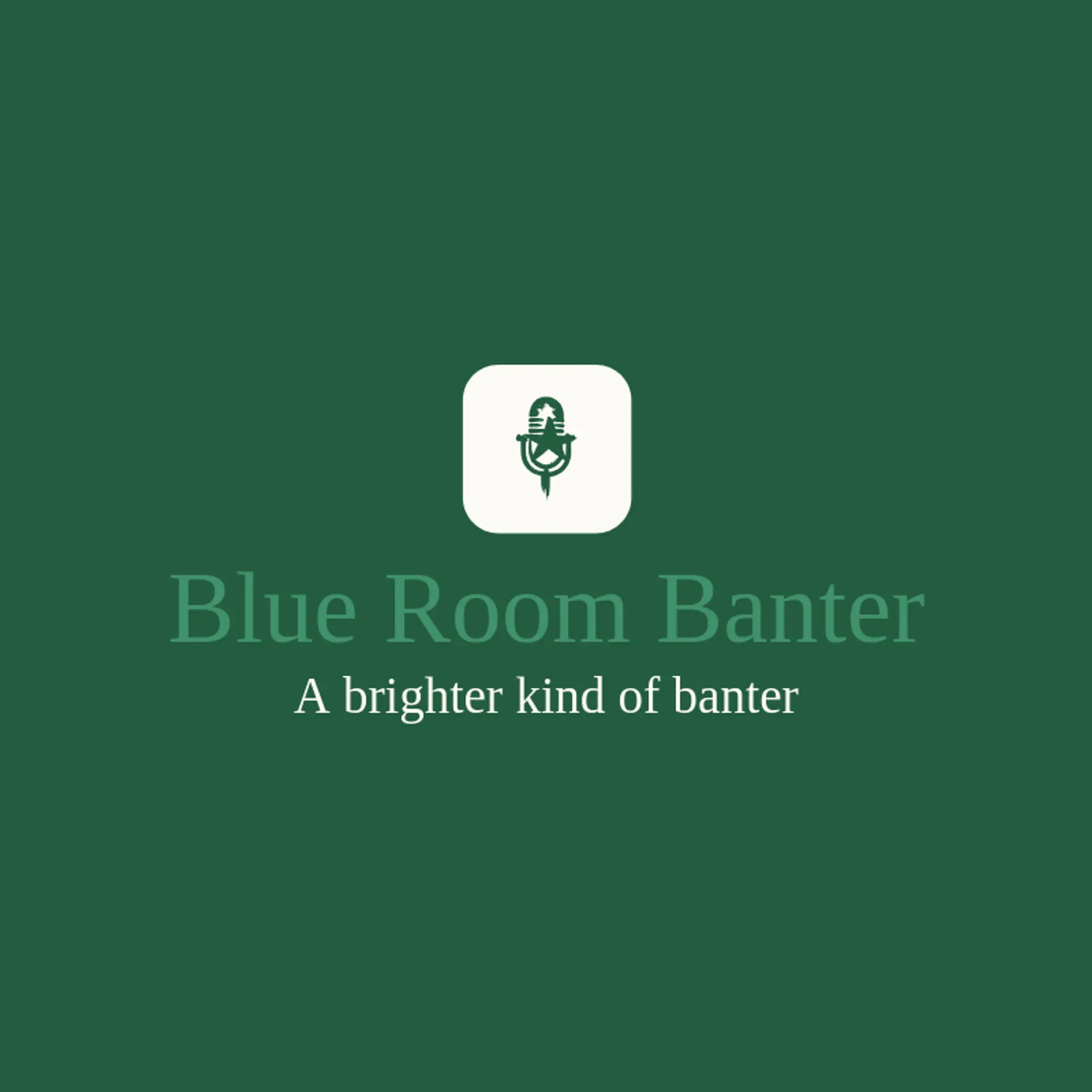 Blue Room Banter logo for talk show