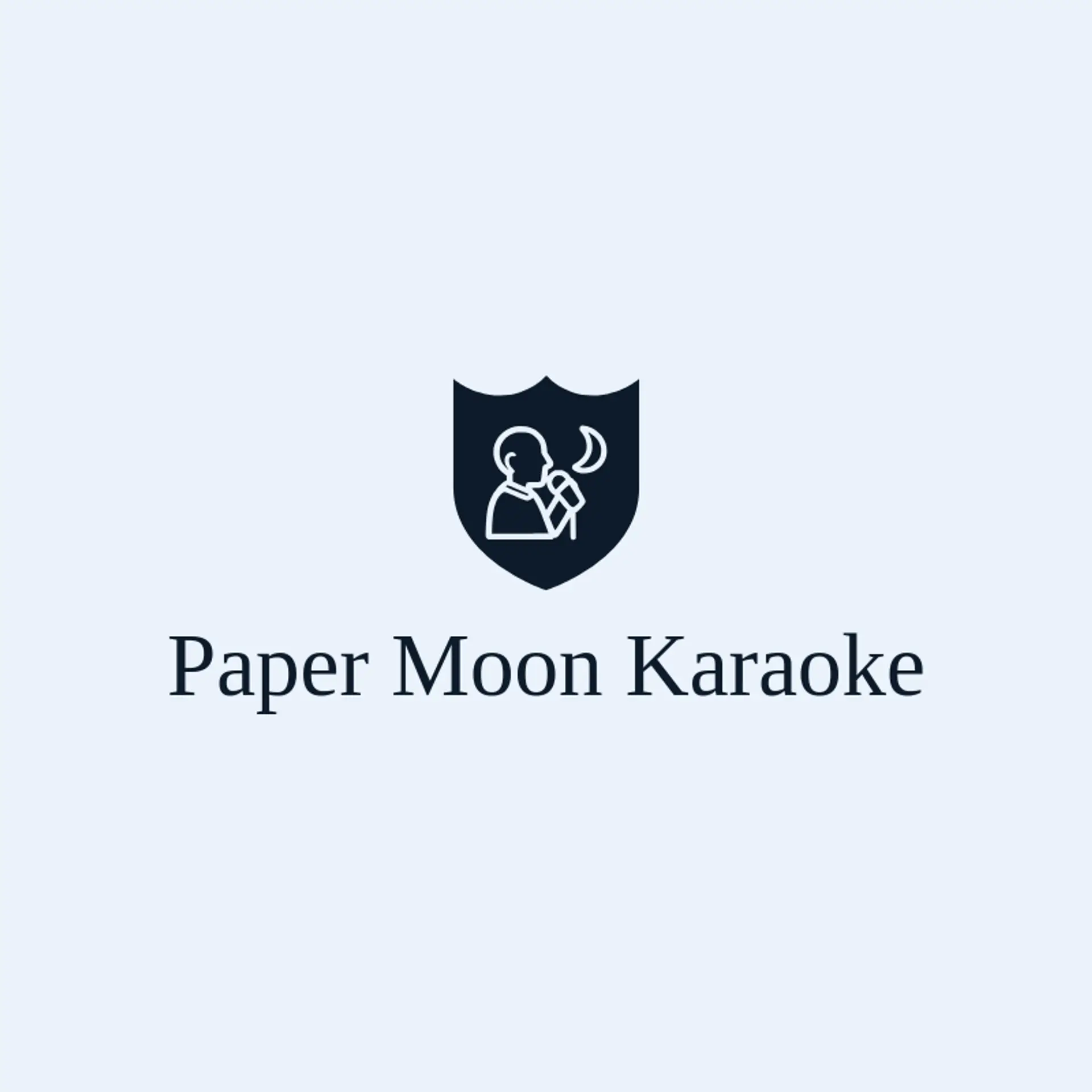 Paper Moon Karaoke logo for singing