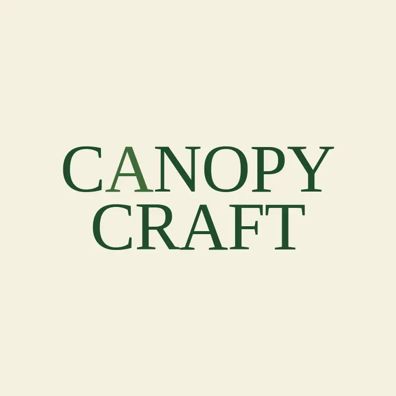 The tree trimming company name Canopy Craft as a branded logo with a single color icon