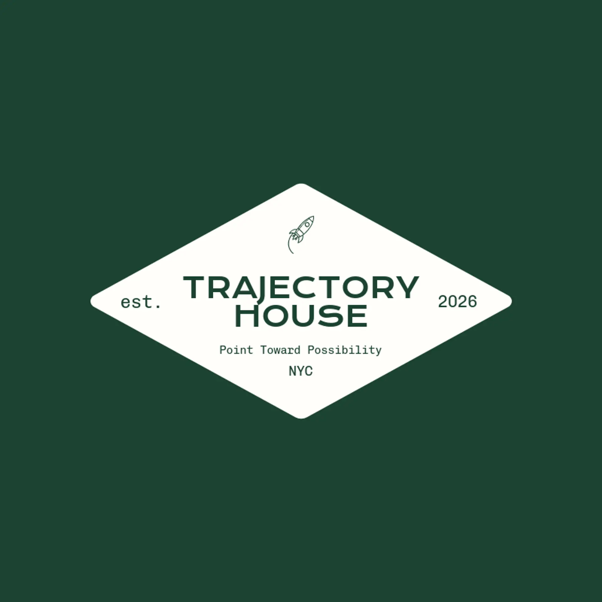 Trajectory House logo for rocket