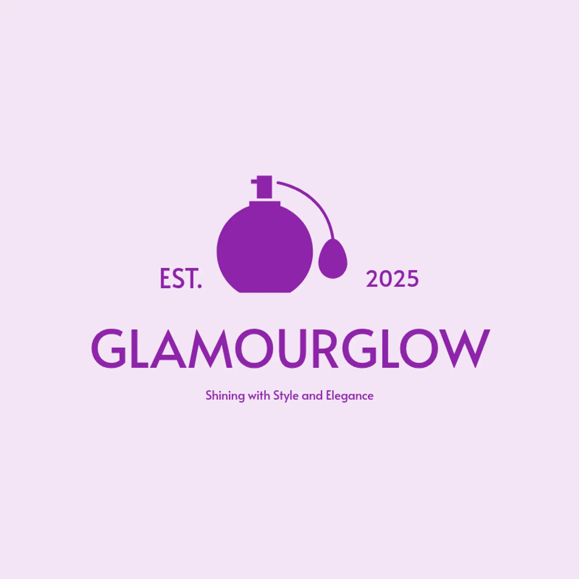 GlamourGlow logo for fashion show
