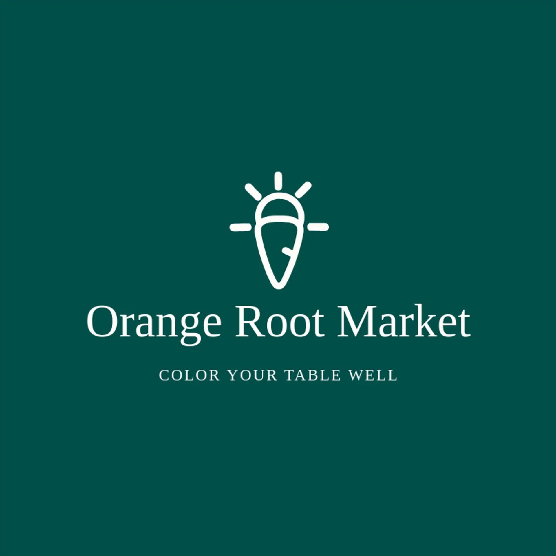 Orange Root Market logo for grocery store