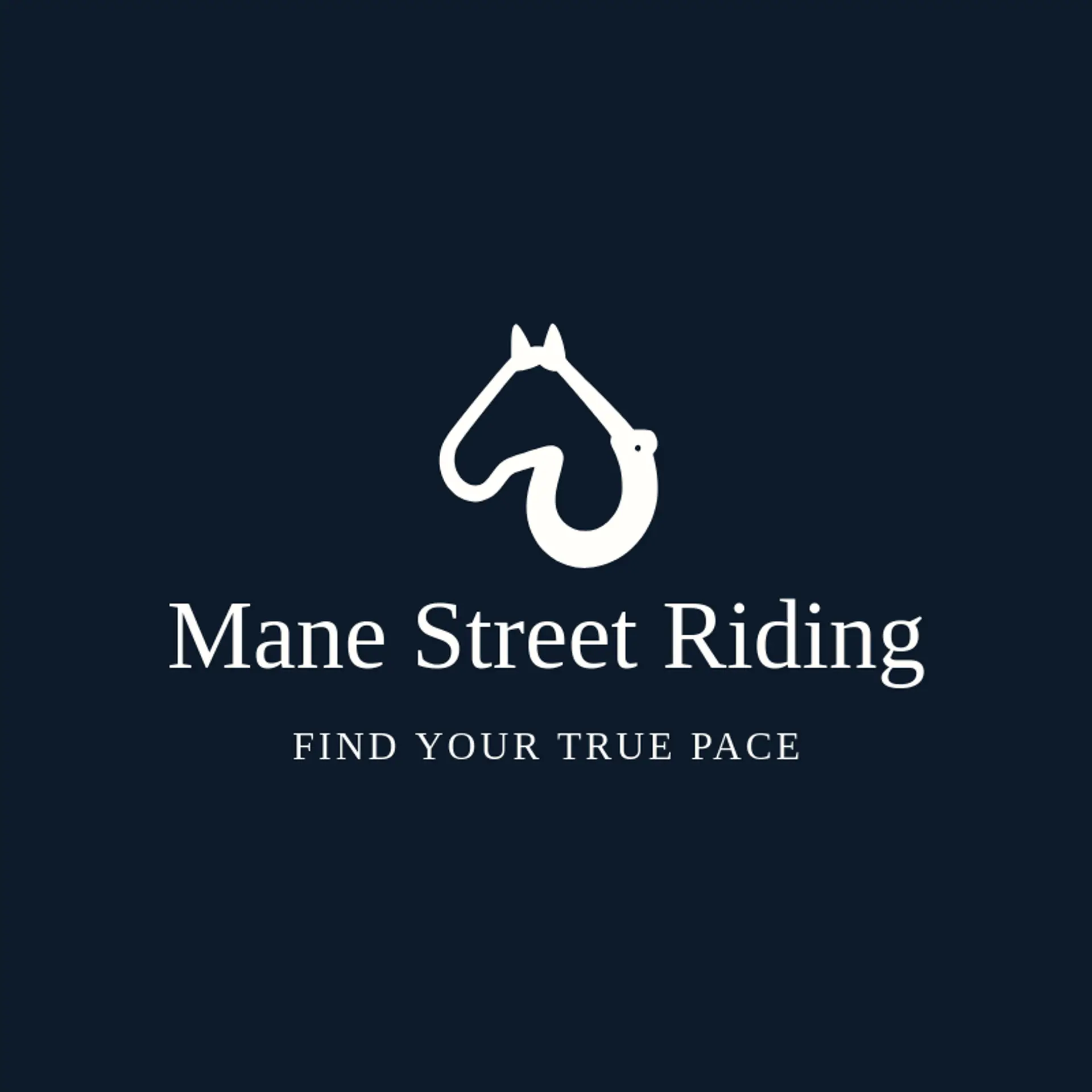 Mane Street Riding logo for horseshoe