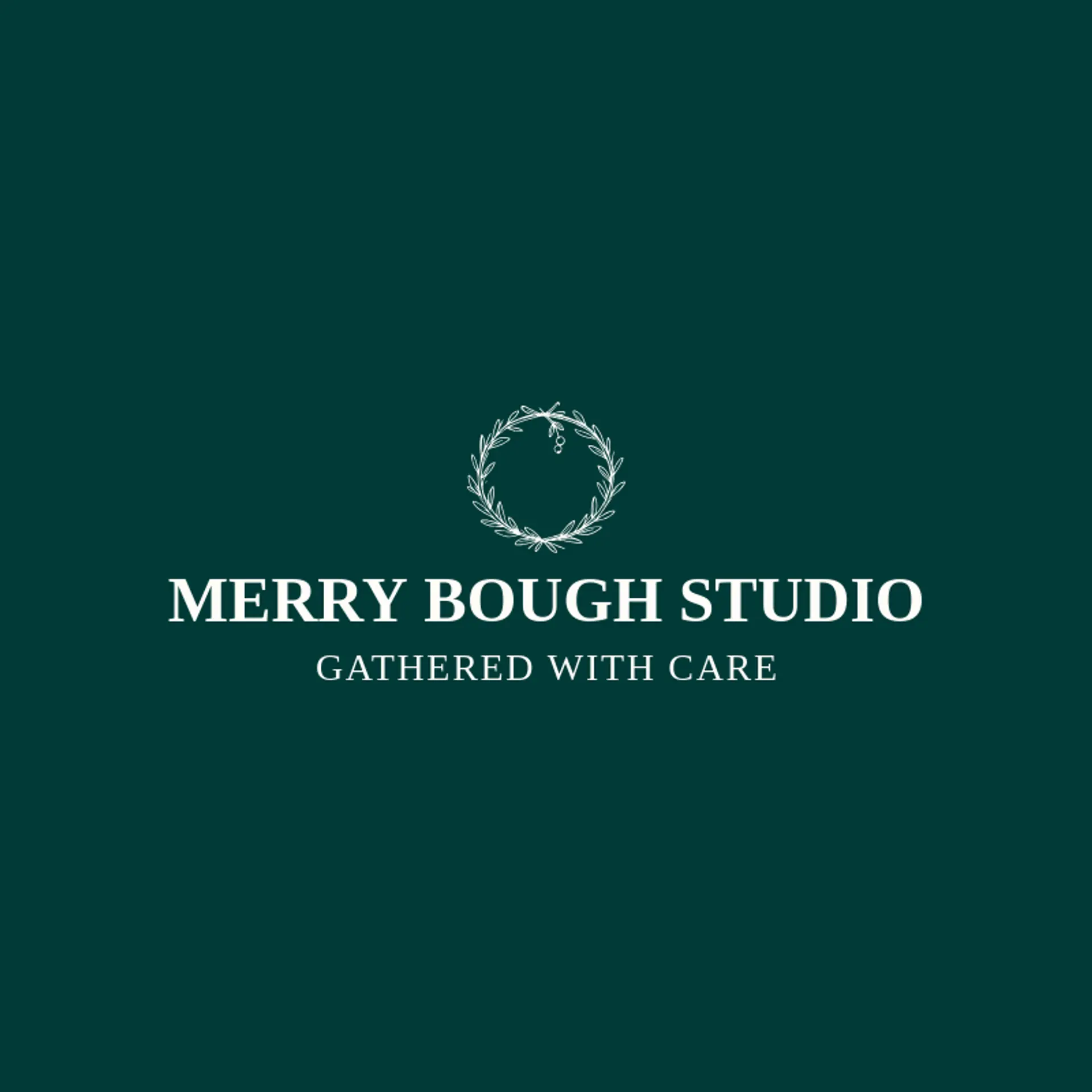 Merry Bough Studio logo for wreath