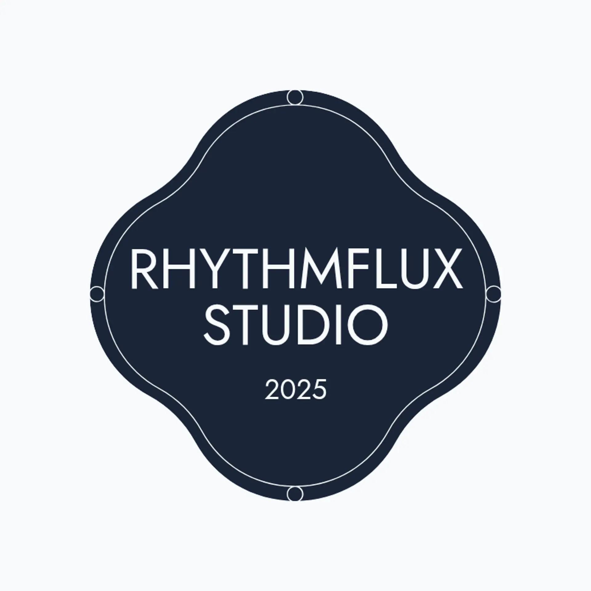 RhythmFlux Studio logo for music production