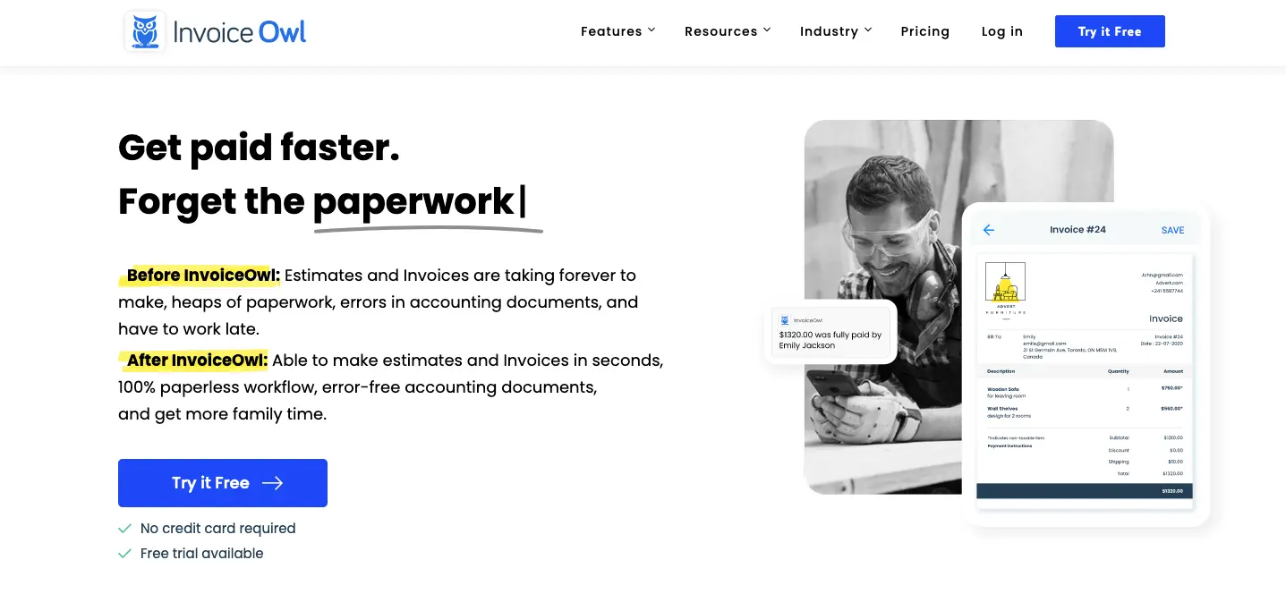 InvoiceOwl invoice templates