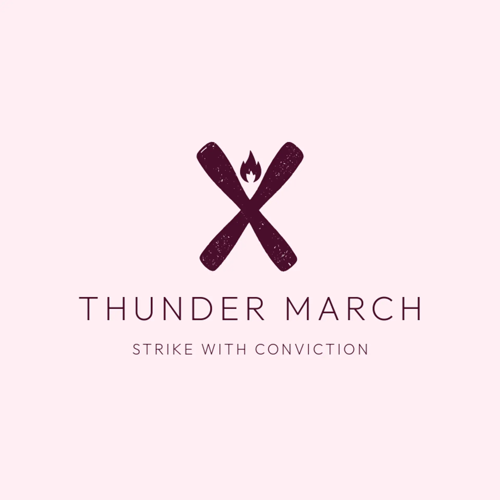 Thunder March logo for metal band