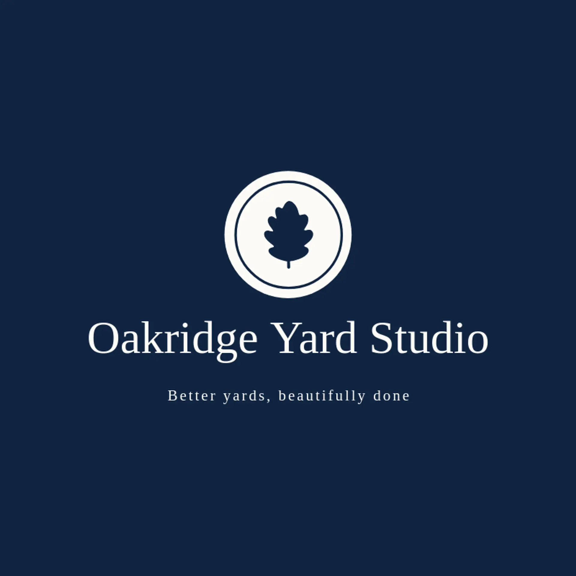 Oakridge Yard Studio logo for lawncare