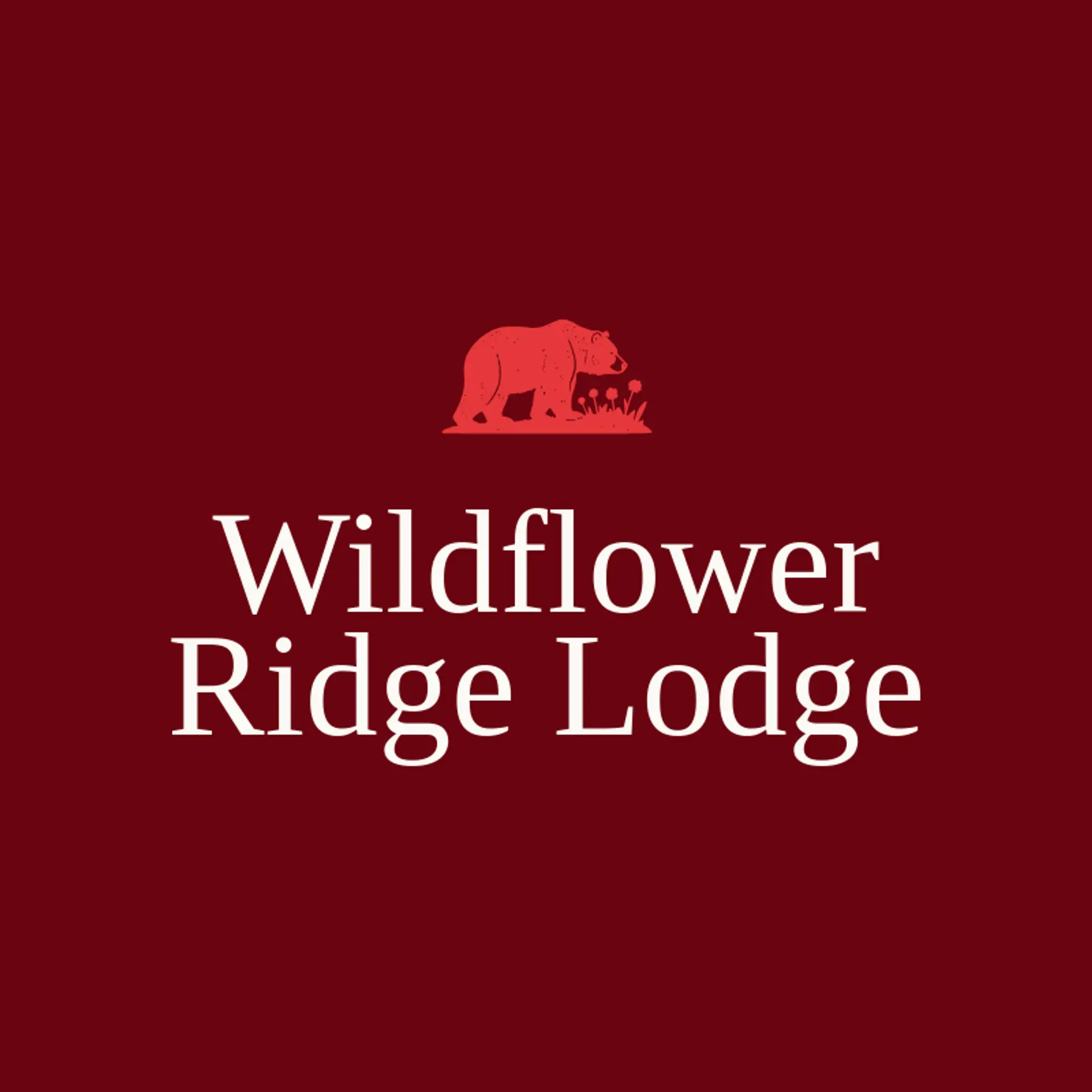 Wildflower Ridge Lodge logo for grizzly bear