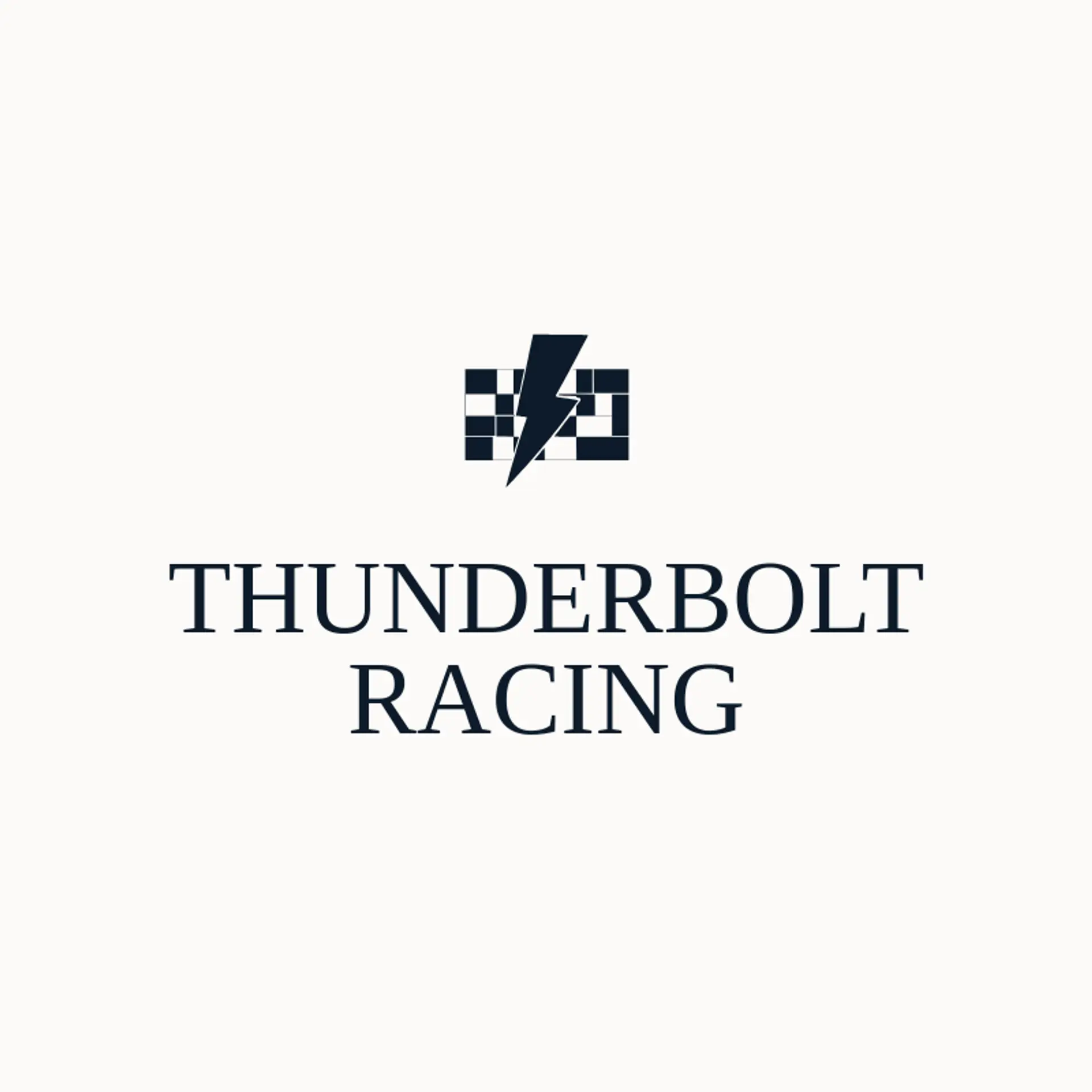 Thunderbolt Racing logo for lightning bolt