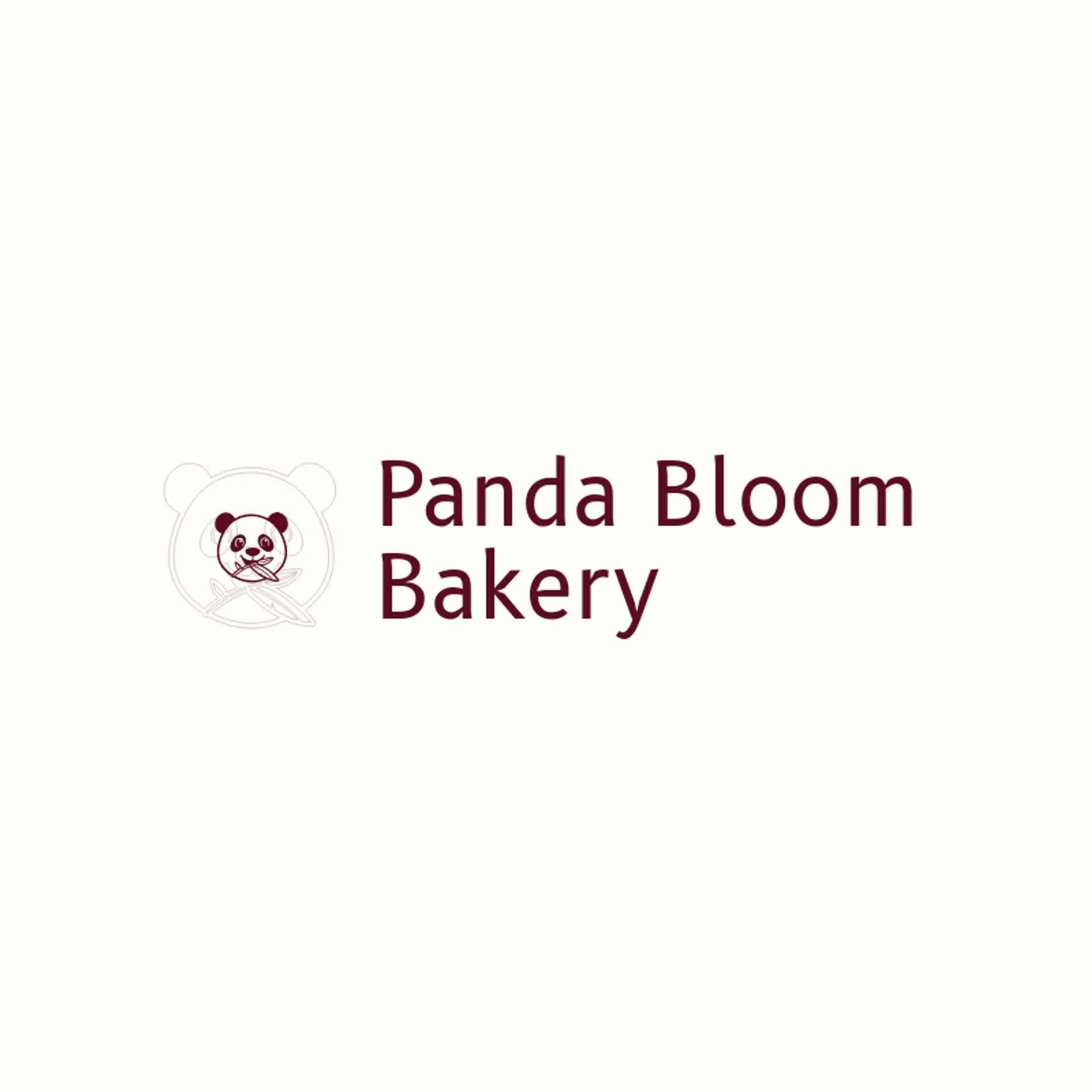 Panda Bloom Bakery logo for panda