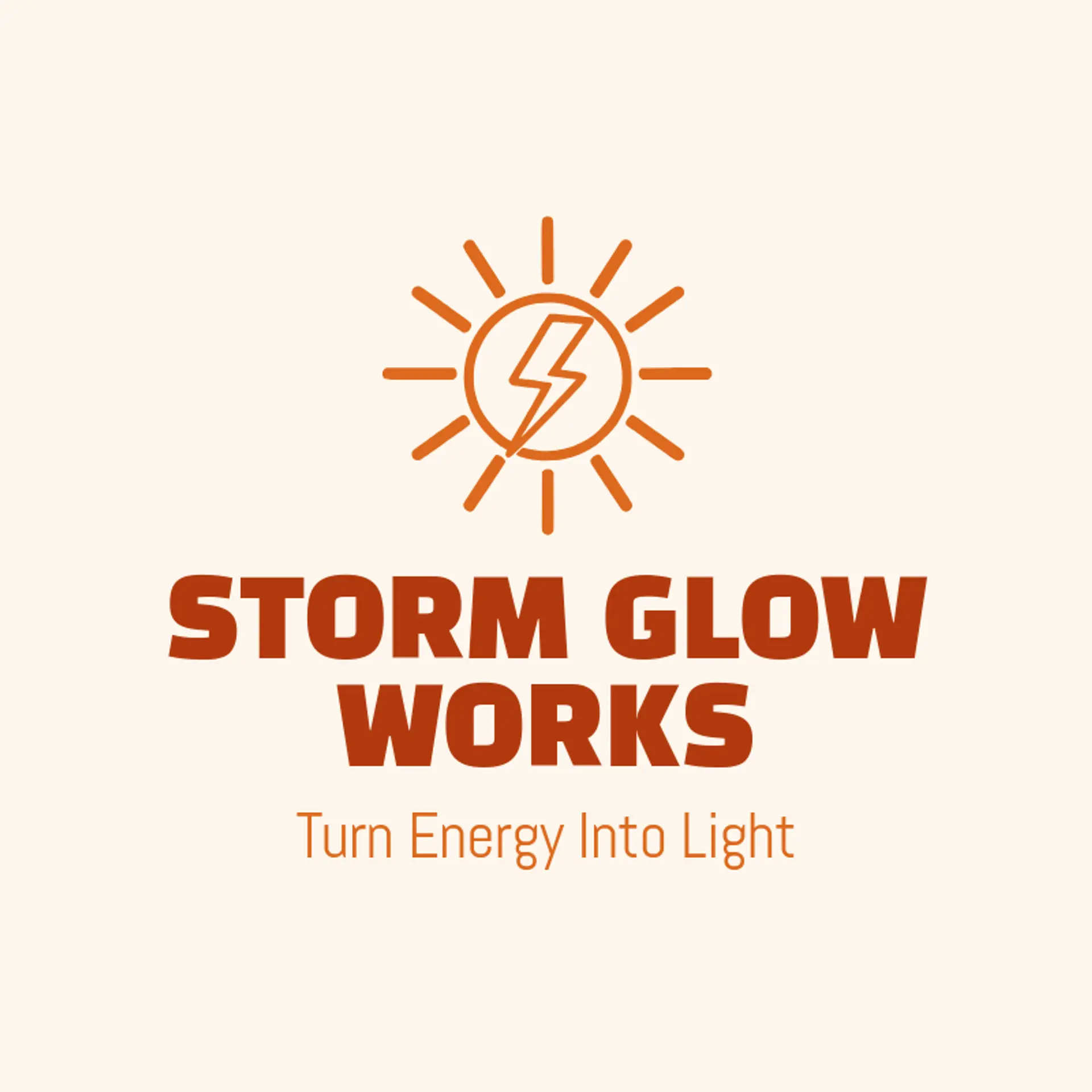 Storm Glow Works logo for storm