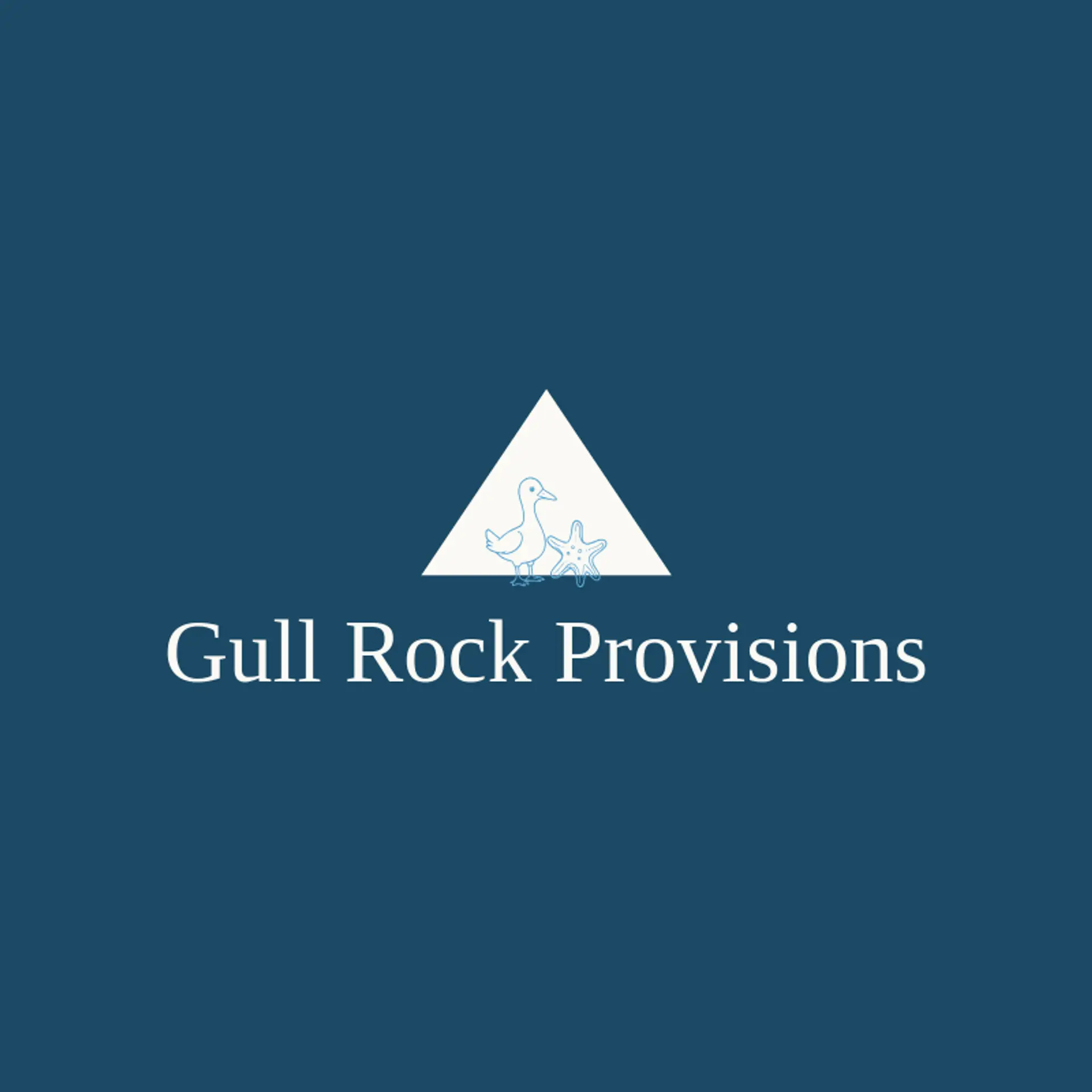Gull Rock Provisions logo for seagull