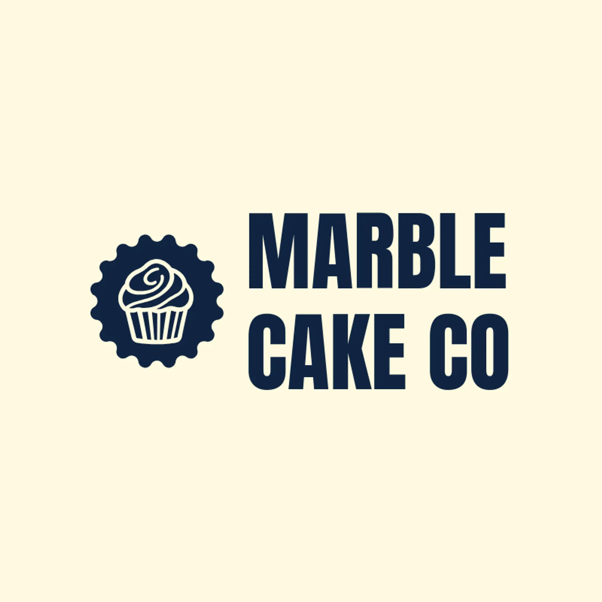 Marble Cake Co logo for cupcake