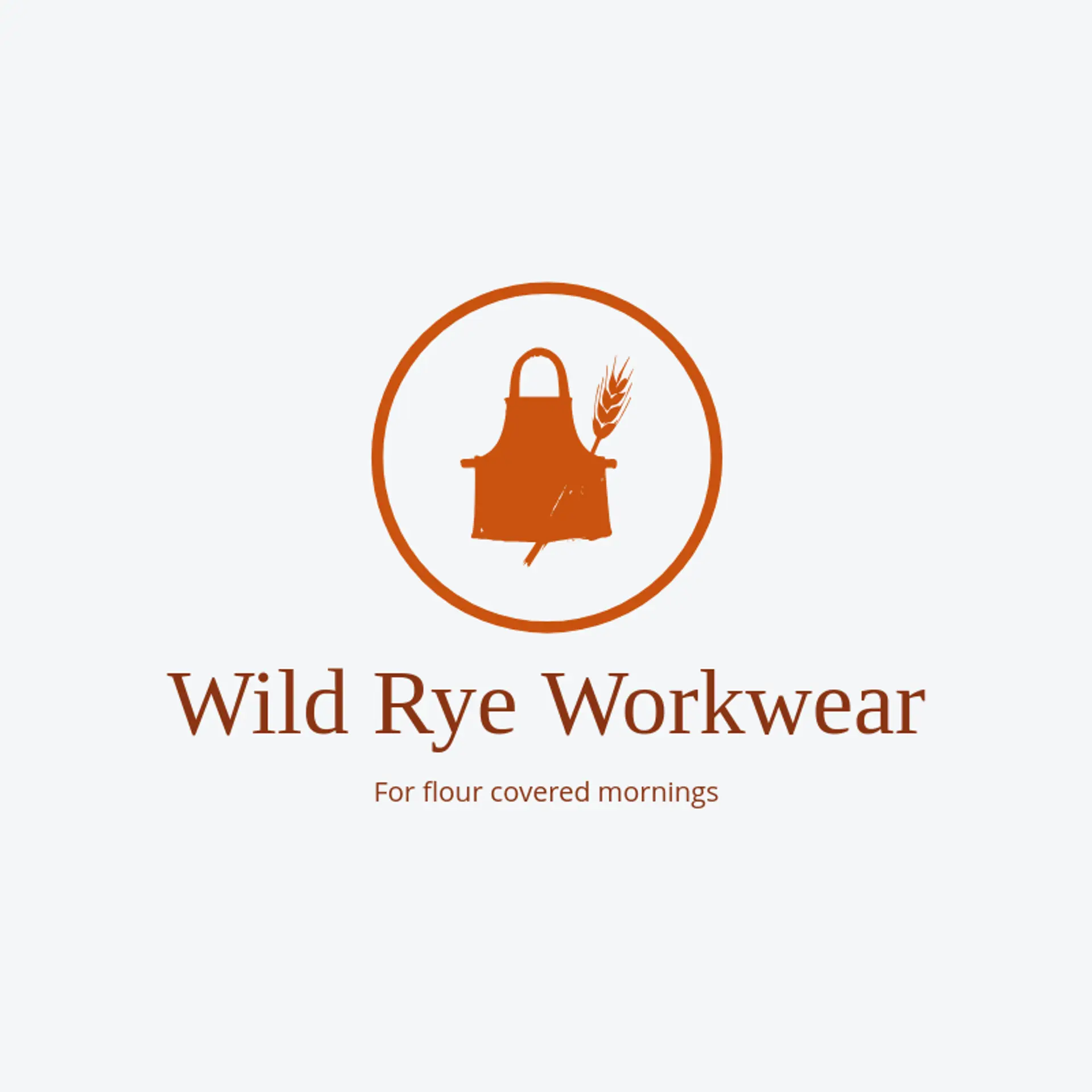 Wild Rye Workwear logo for apron
