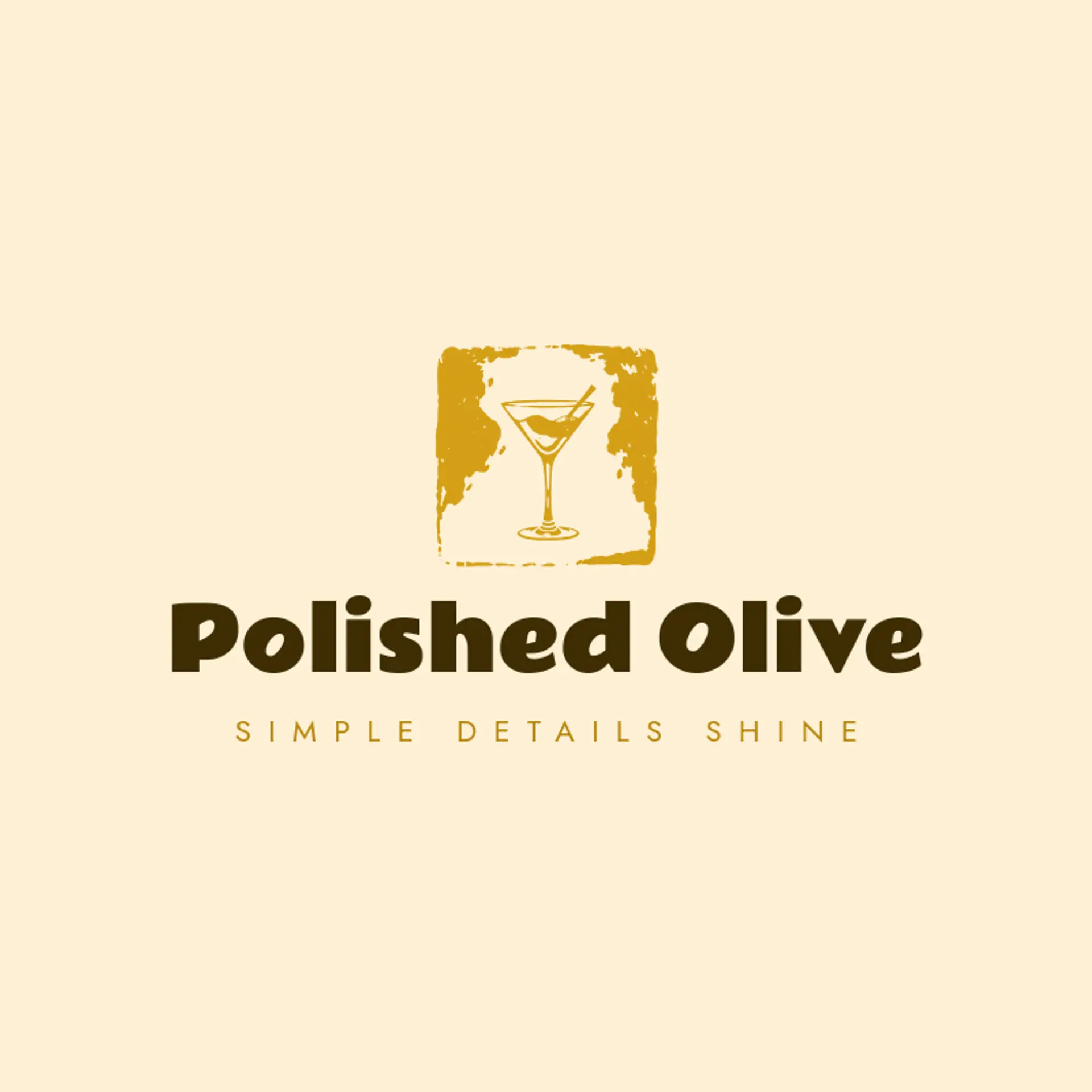 Polished Olive logo for martini