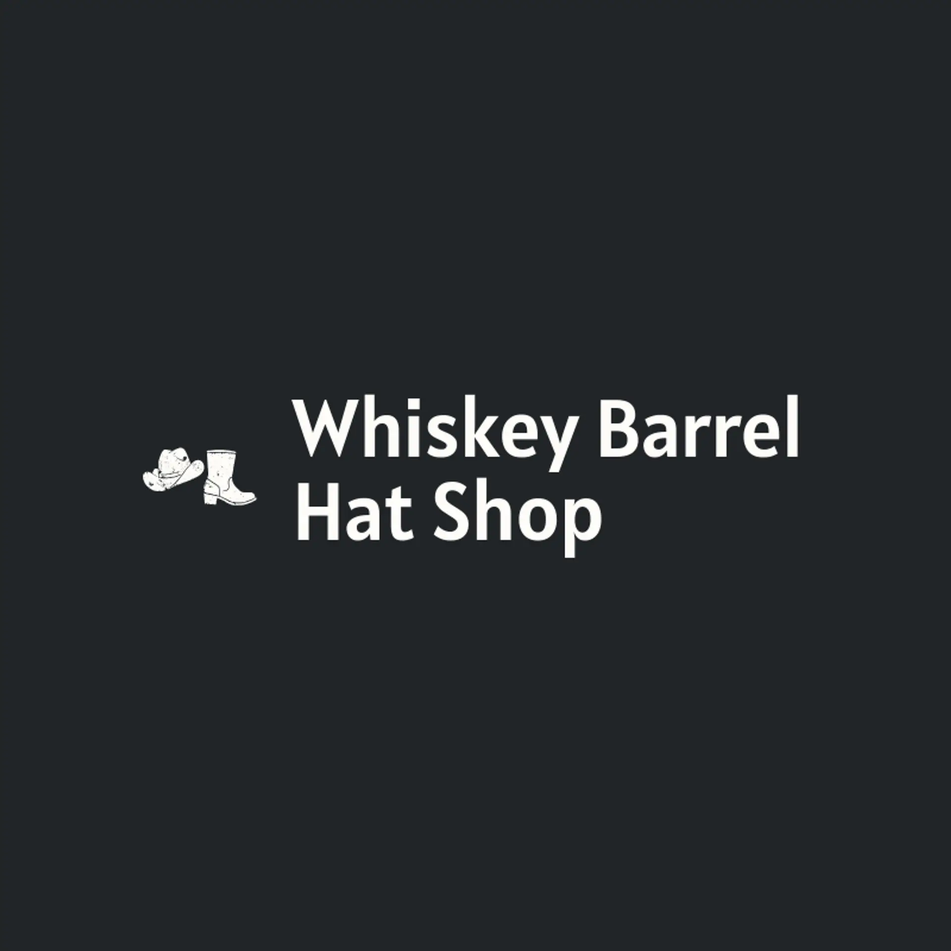 Whiskey Barrel Hat Shop logo for cowboy hat